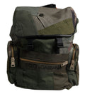 Dolce & Gabbana Military Green Patchwork Travel Backpack Bag by Dolce & Gabbana