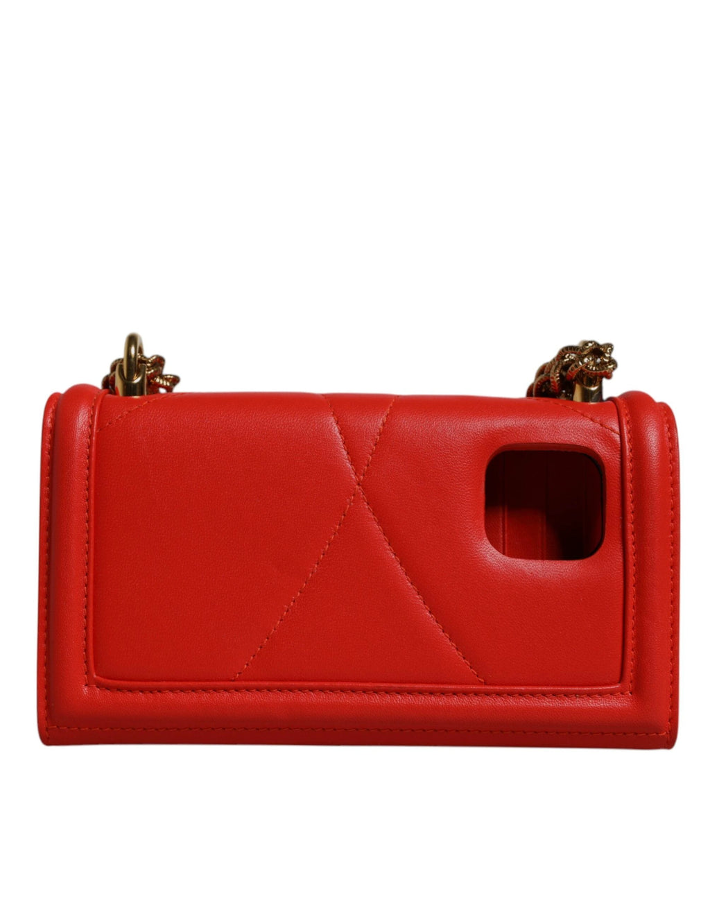 Dolce & Gabbana Red Quilted Devotion Crossbody Chain Phone Cover Bag by Dolce & Gabbana
