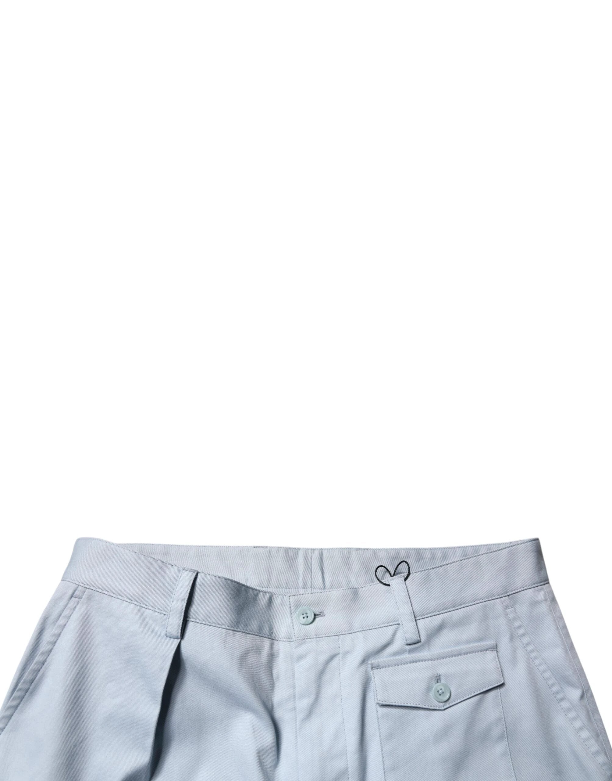 Dolce & Gabbana Light Blue Cotton Cargo Tapered Pants by Dolce & Gabbana
