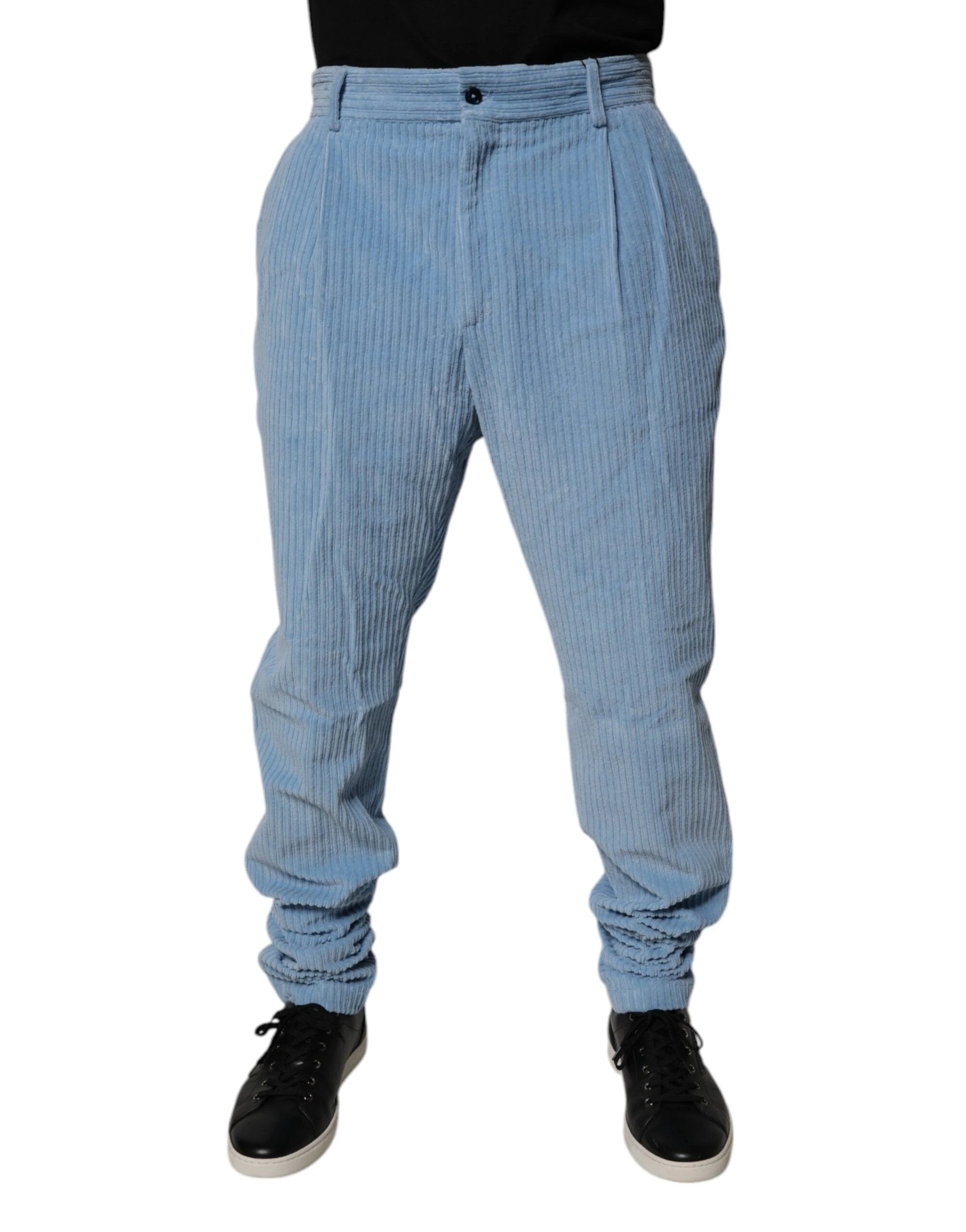 Dolce & Gabbana Light Blue Corduroy Cotton Skinny Denim Jeans by Dolce & Gabbana