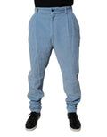 Dolce & Gabbana Light Blue Corduroy Cotton Skinny Denim Jeans by Dolce & Gabbana