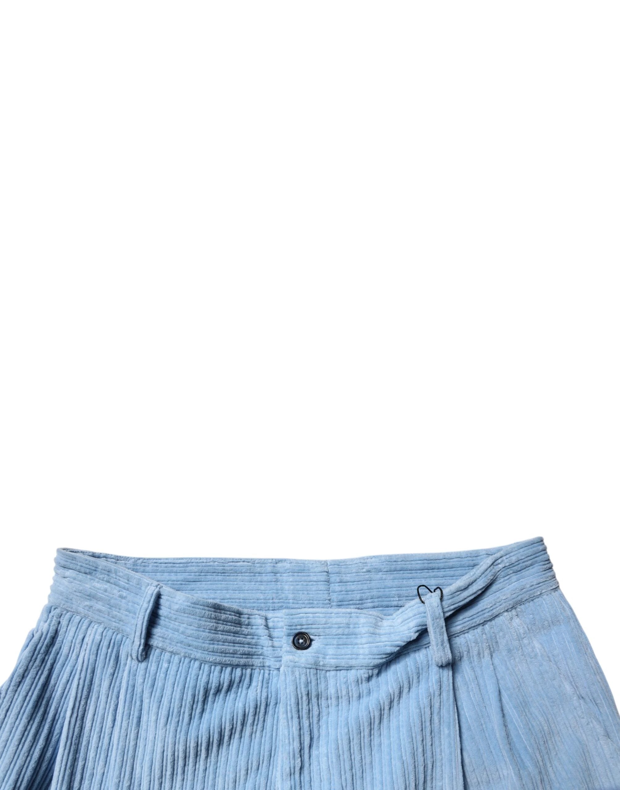 Dolce & Gabbana Light Blue Corduroy Cotton Skinny Denim Jeans by Dolce & Gabbana