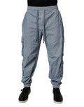 Dolce & Gabbana Light Blue Cotton Jogger Cargo Men Denim Pants by Dolce & Gabbana
