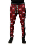 Dolce & Gabbana Red Crown Logo Monogram Men Sweatpants Pants by Dolce & Gabbana