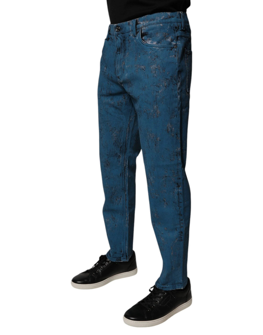Dolce & Gabbana Blue Tie Dye Cotton Skinny Men Denim Jeans by Dolce & Gabbana