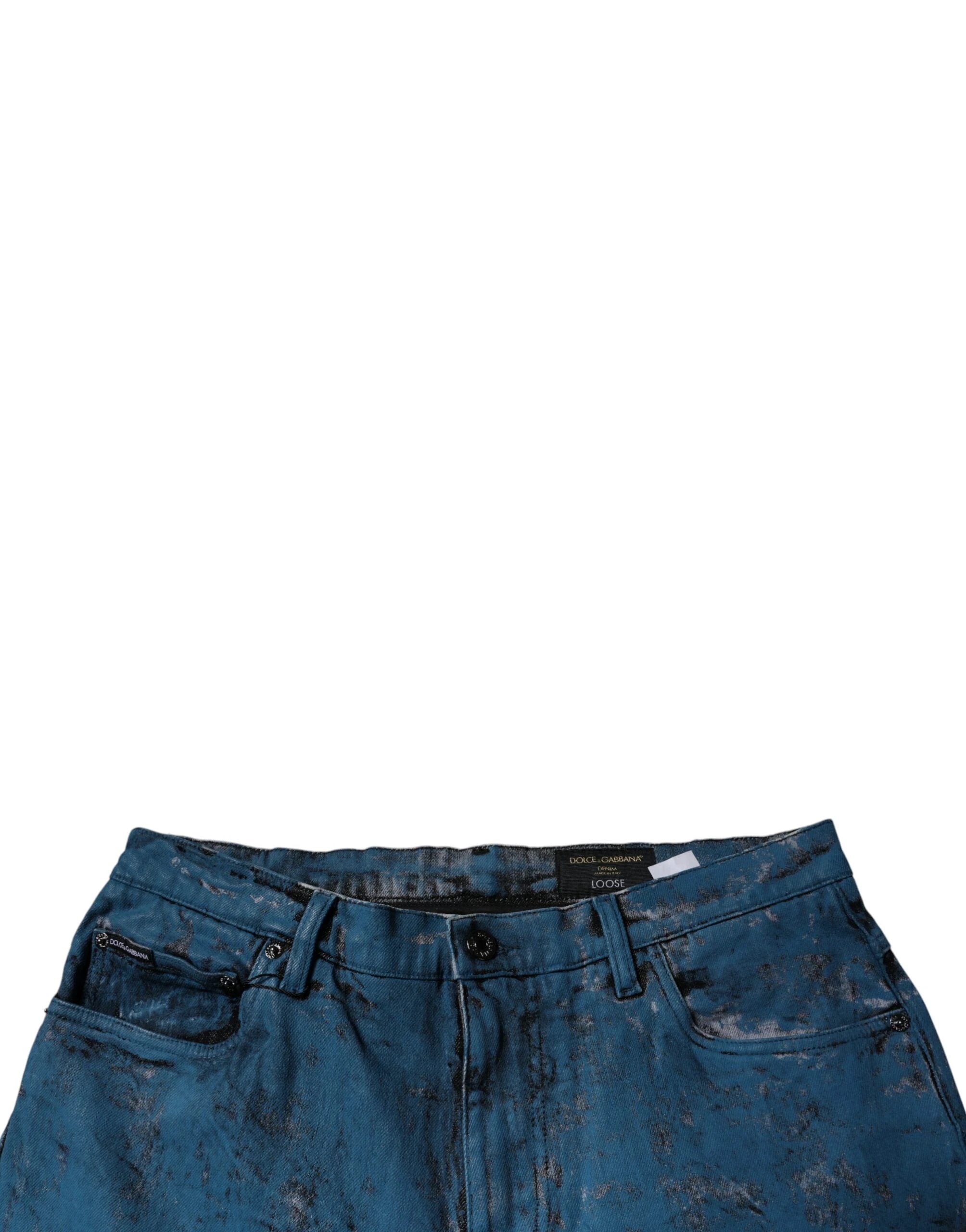 Dolce & Gabbana Blue Tie Dye Cotton Skinny Men Denim Jeans by Dolce & Gabbana
