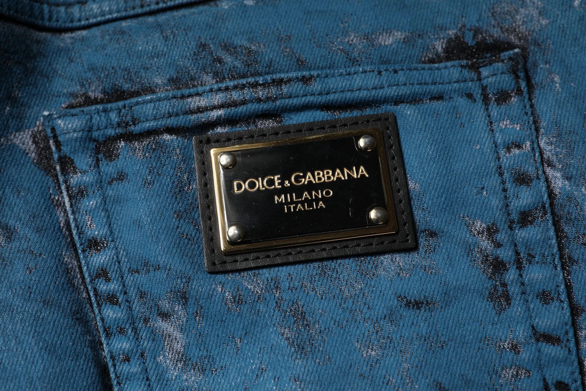 Dolce & Gabbana Blue Tie Dye Cotton Skinny Men Denim Jeans by Dolce & Gabbana