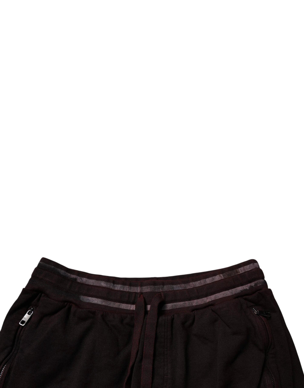 Dolce & Gabbana Maroon Cotton Logo Plaque Men Bermuda Shorts by Dolce & Gabbana