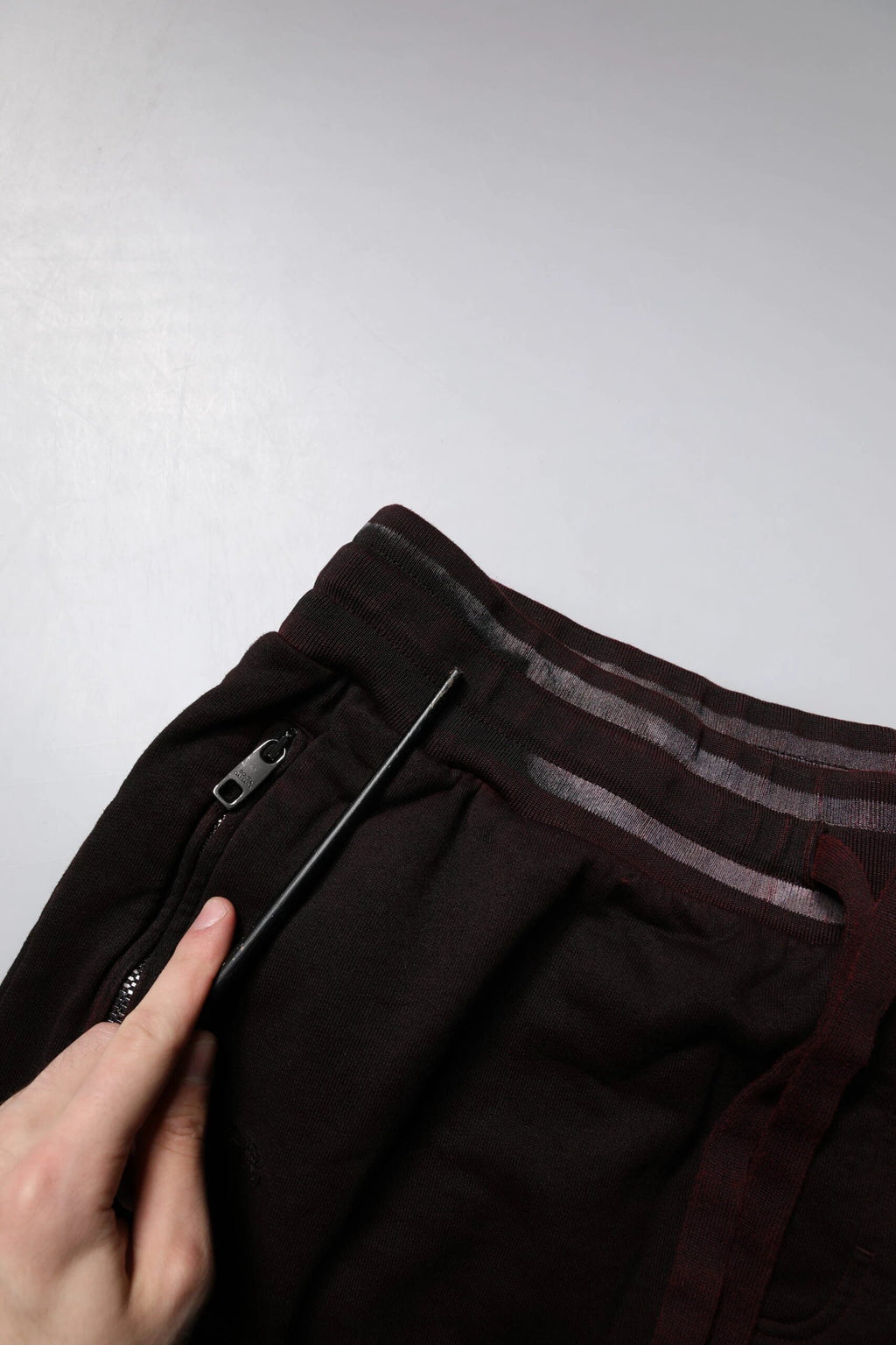 Dolce & Gabbana Maroon Cotton Logo Plaque Men Bermuda Shorts by Dolce & Gabbana