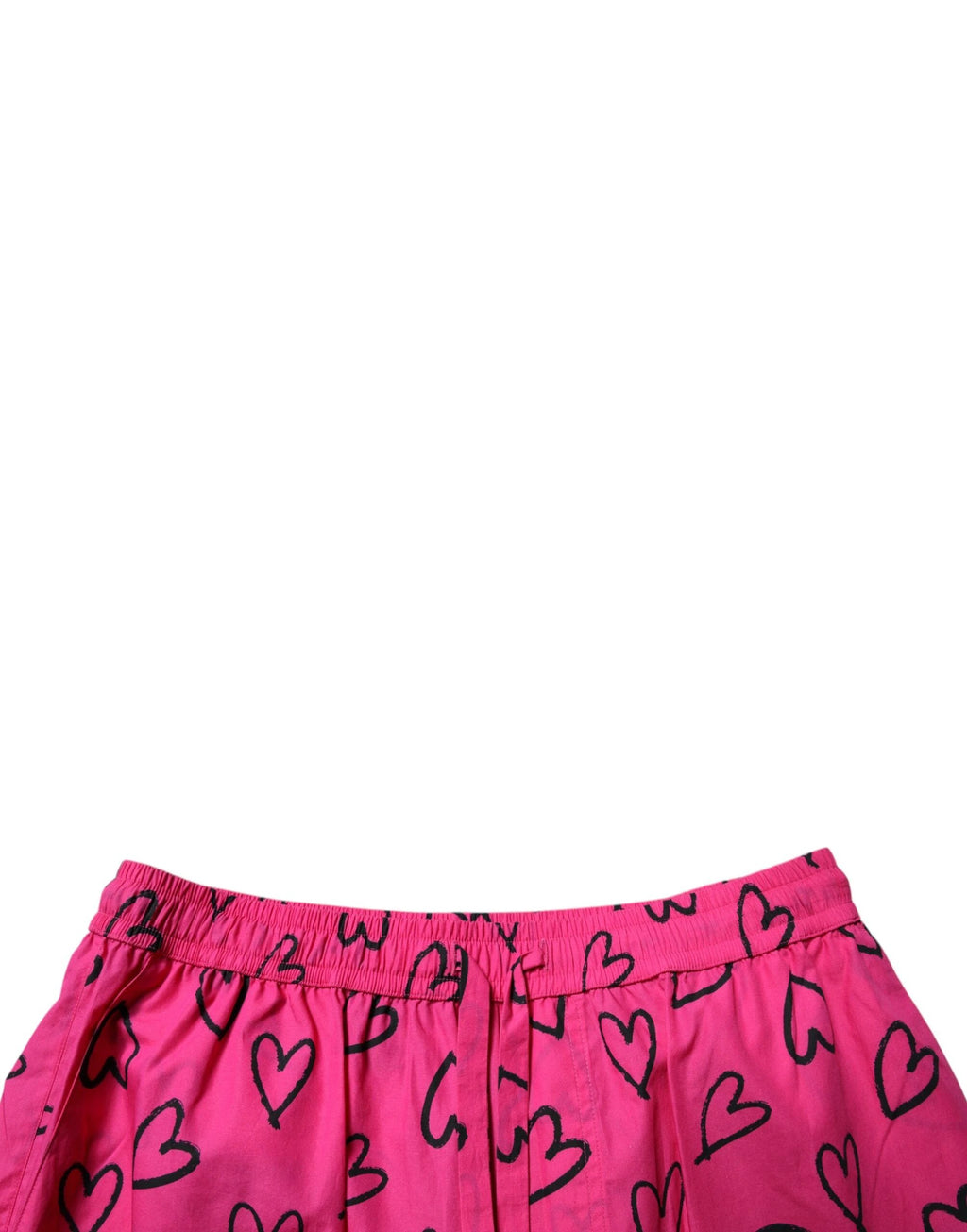 Dolce & Gabbana Pink Cotton Heart Print Bermuda Shorts by Dolce & Gabbana