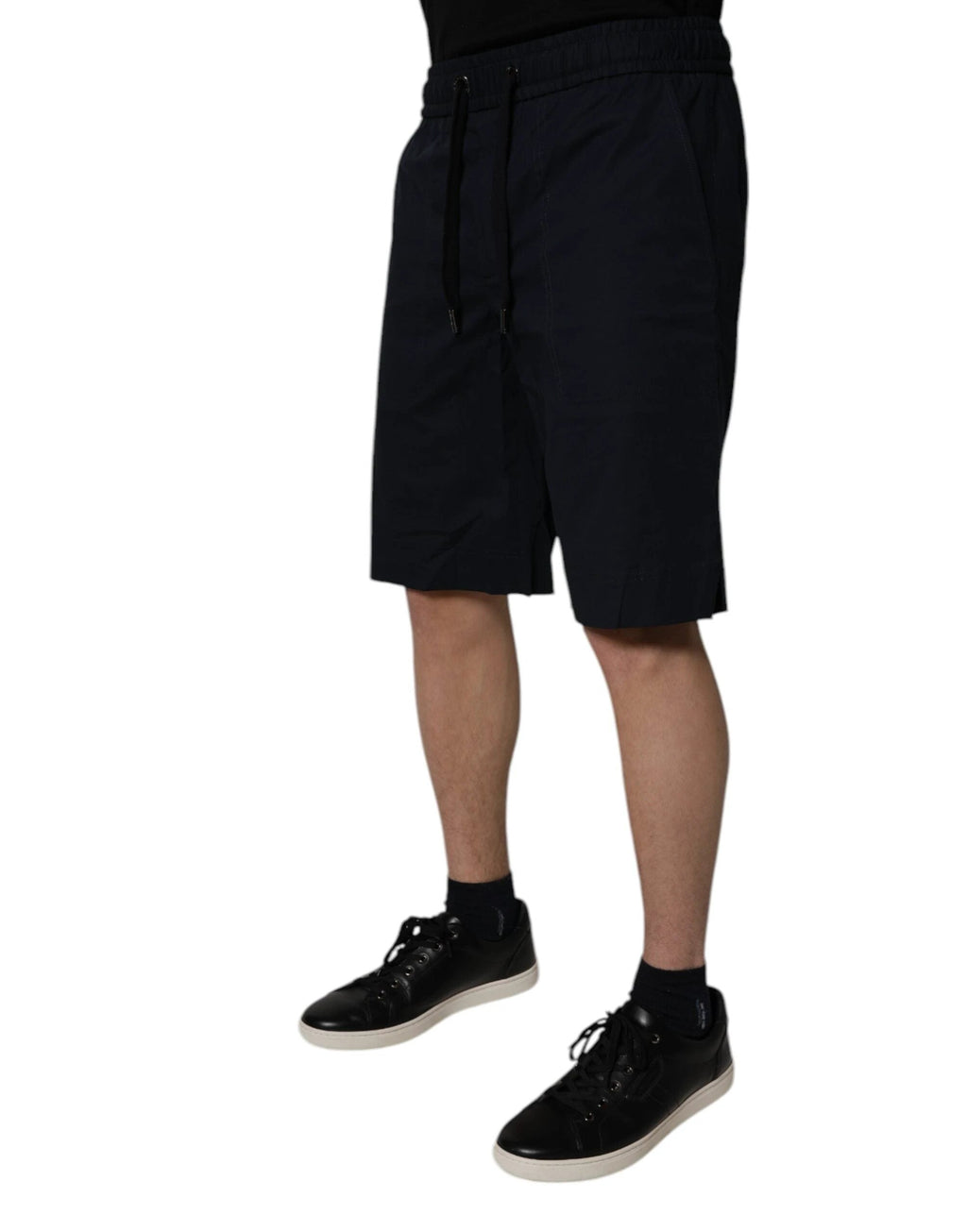 Dolce & Gabbana Black Cotton Sweatshorts Men Bermuda Shorts by Dolce & Gabbana