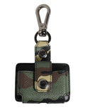 Dolce & Gabbana Multicolor Camouflage Leather Airpods Case by Dolce & Gabbana