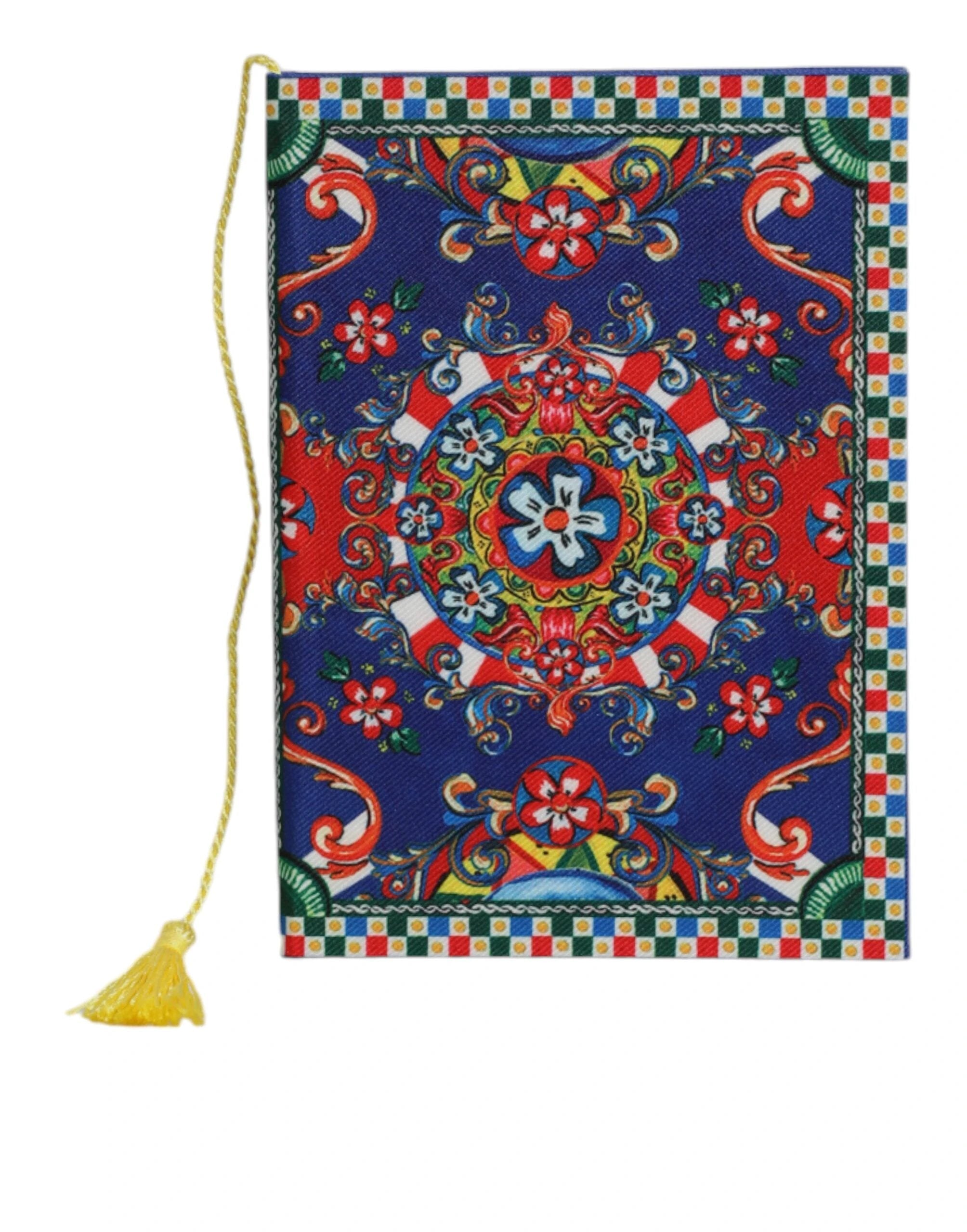 Dolce & Gabbana Multicolor Polyester Carretto Siciliano Print Notebook by Dolce & Gabbana
