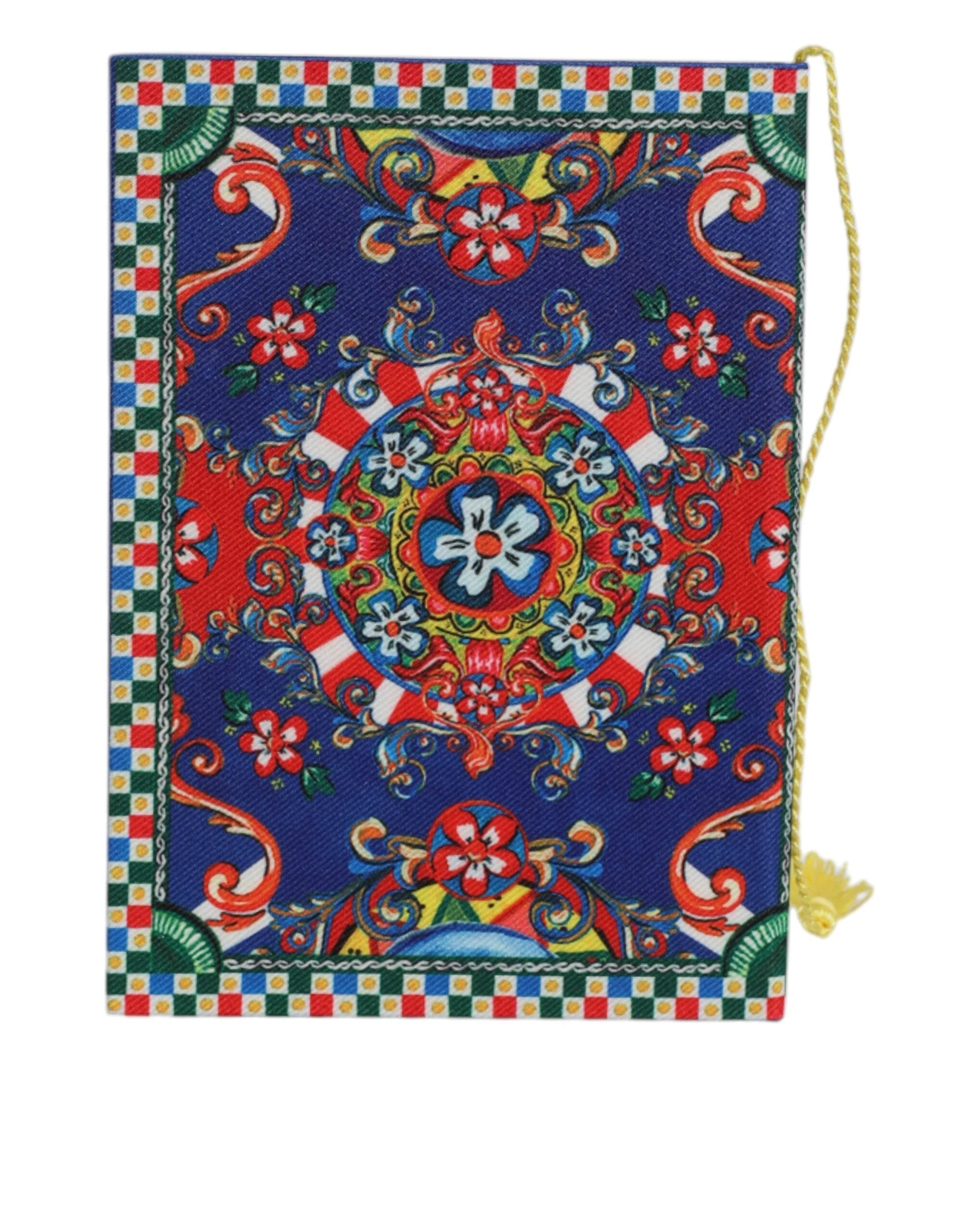 Dolce & Gabbana Multicolor Polyester Carretto Siciliano Print Notebook by Dolce & Gabbana