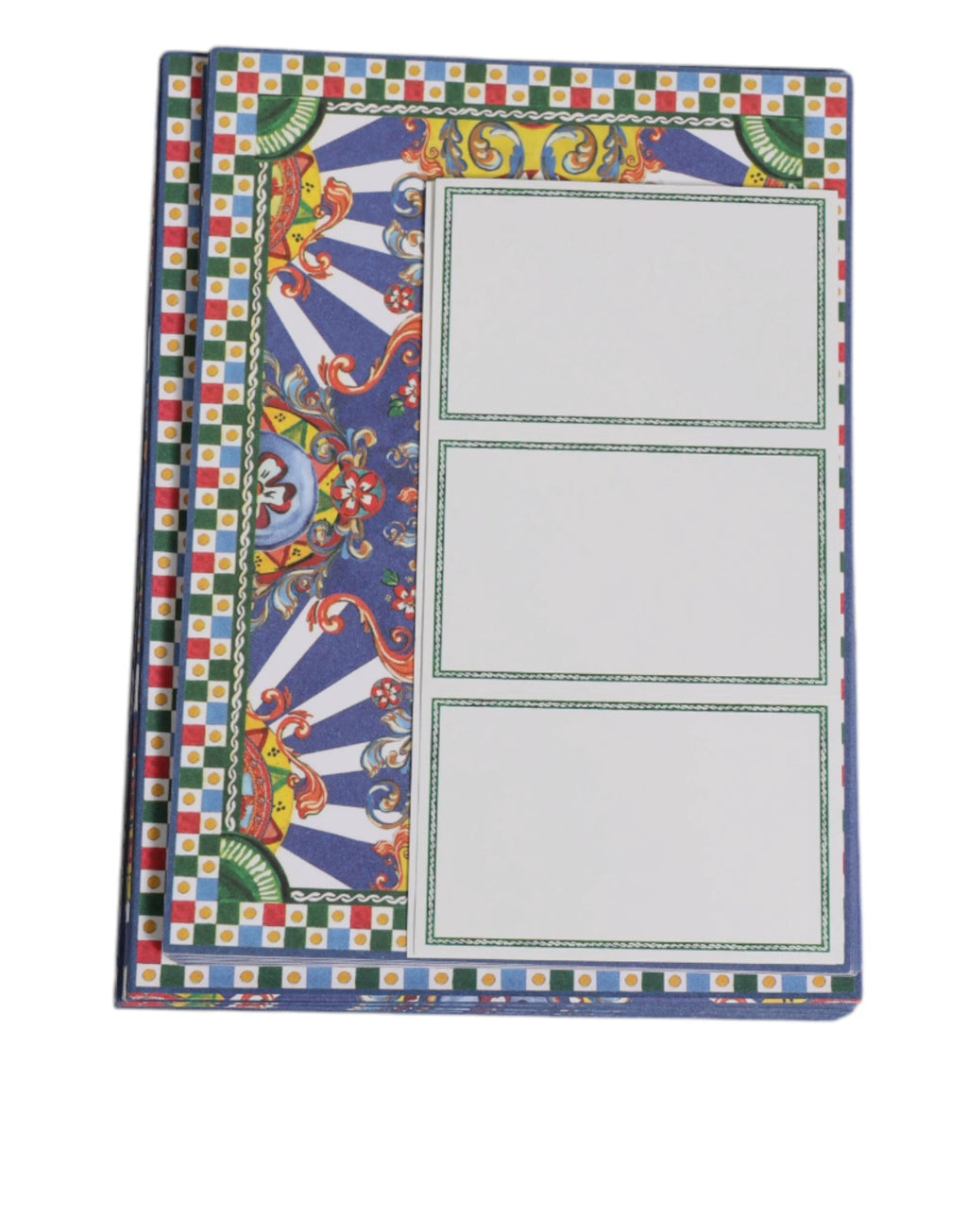 Dolce & Gabbana Multicolor Carretto Siciliano Envelope Post Card Holder by Dolce & Gabbana