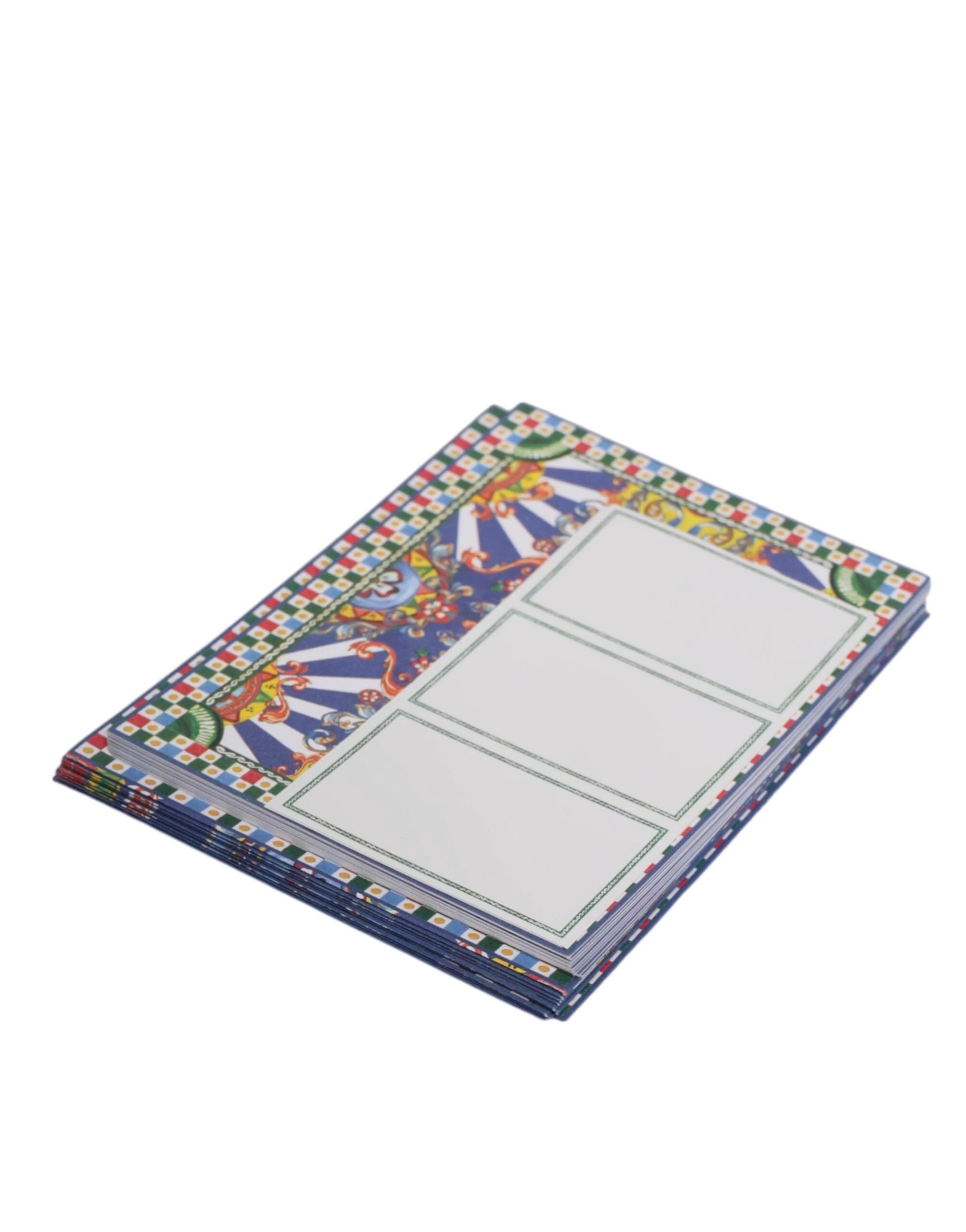 Dolce & Gabbana Multicolor Carretto Siciliano Envelope Post Card Holder by Dolce & Gabbana