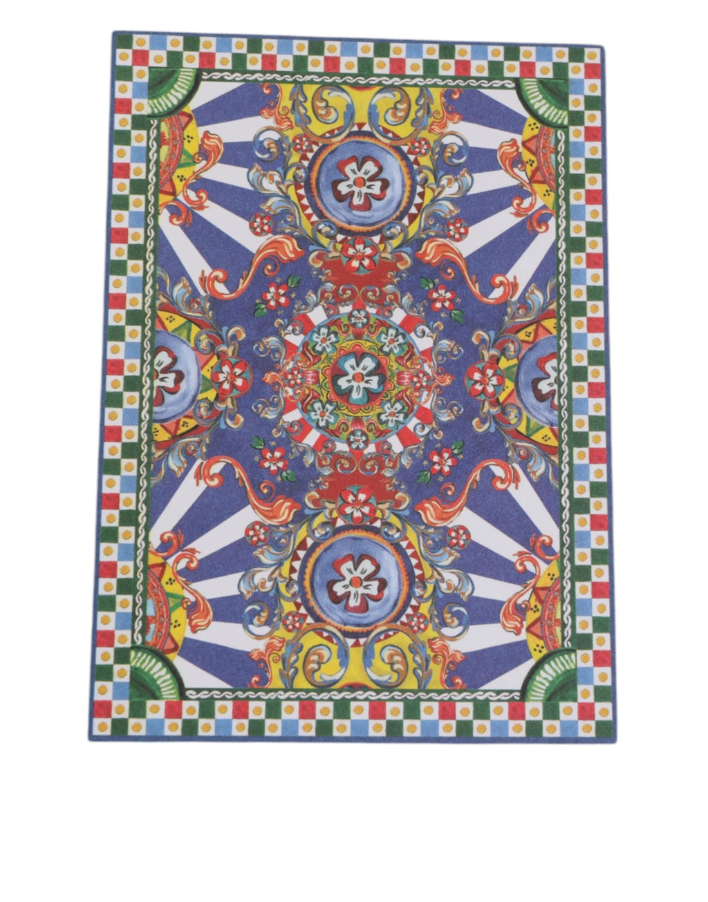 Dolce & Gabbana Multicolor Carretto Siciliano Envelope Post Card Holder by Dolce & Gabbana