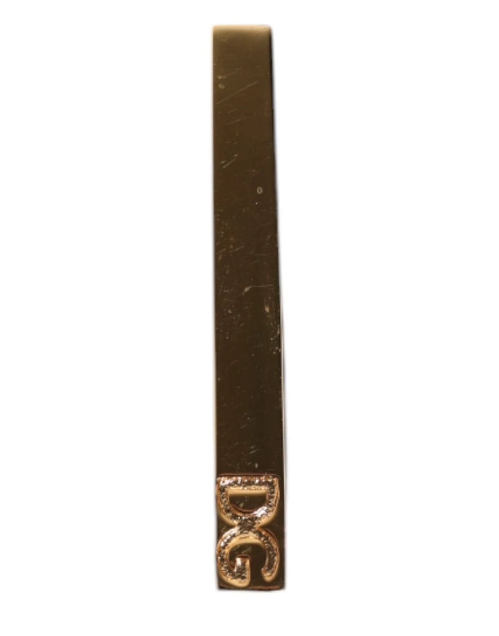 Dolce & Gabbana Gold Tone Brass Logo Branded Tie Clip Bar by Dolce & Gabbana