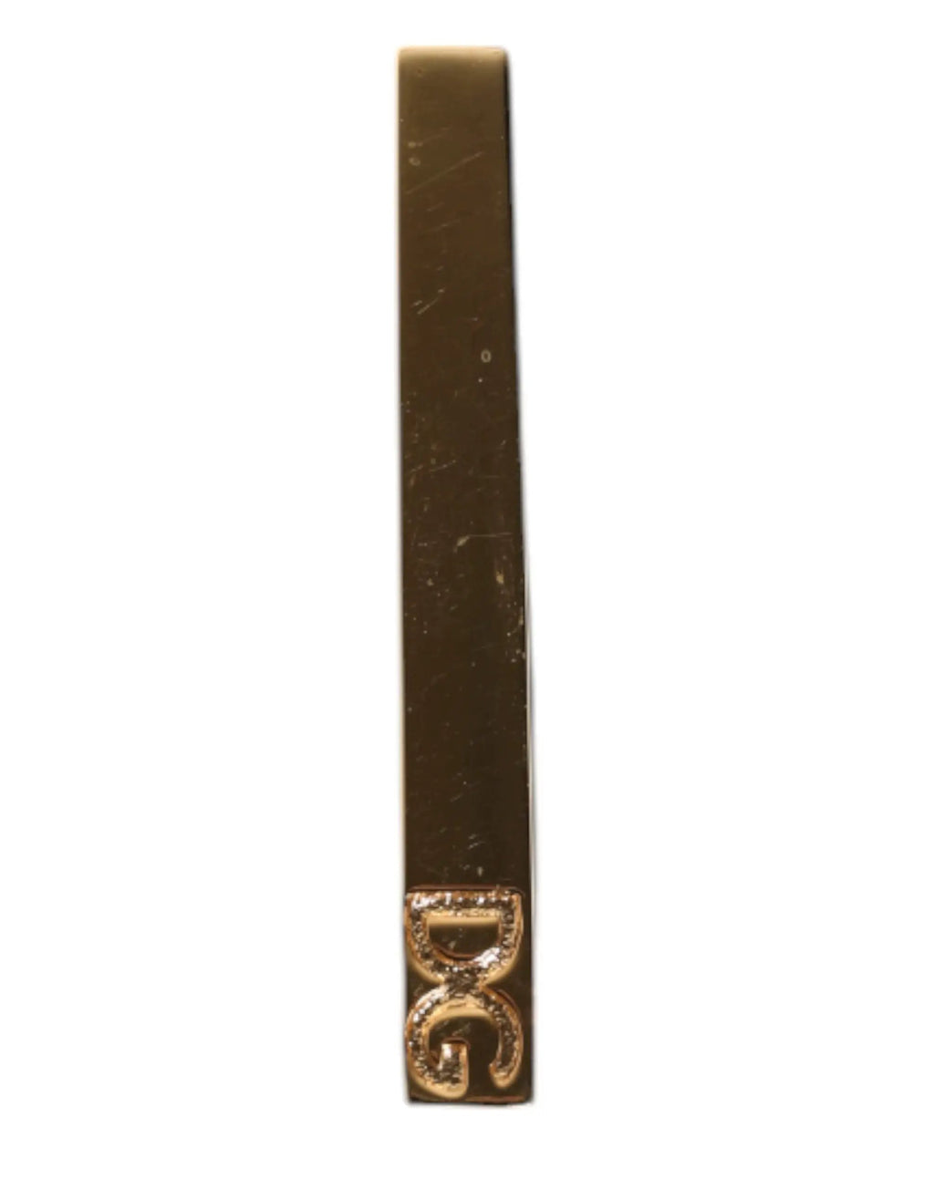 Pince à cravate Dolce &amp; Gabbana en laiton doré avec logo.