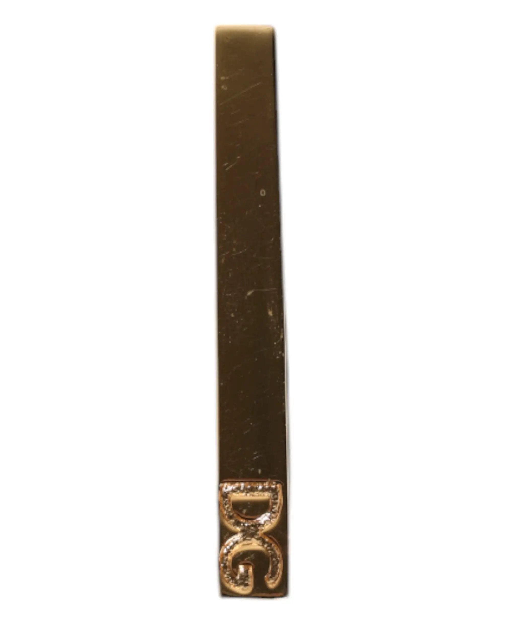 Pince à cravate Dolce &amp; Gabbana en laiton doré avec logo.