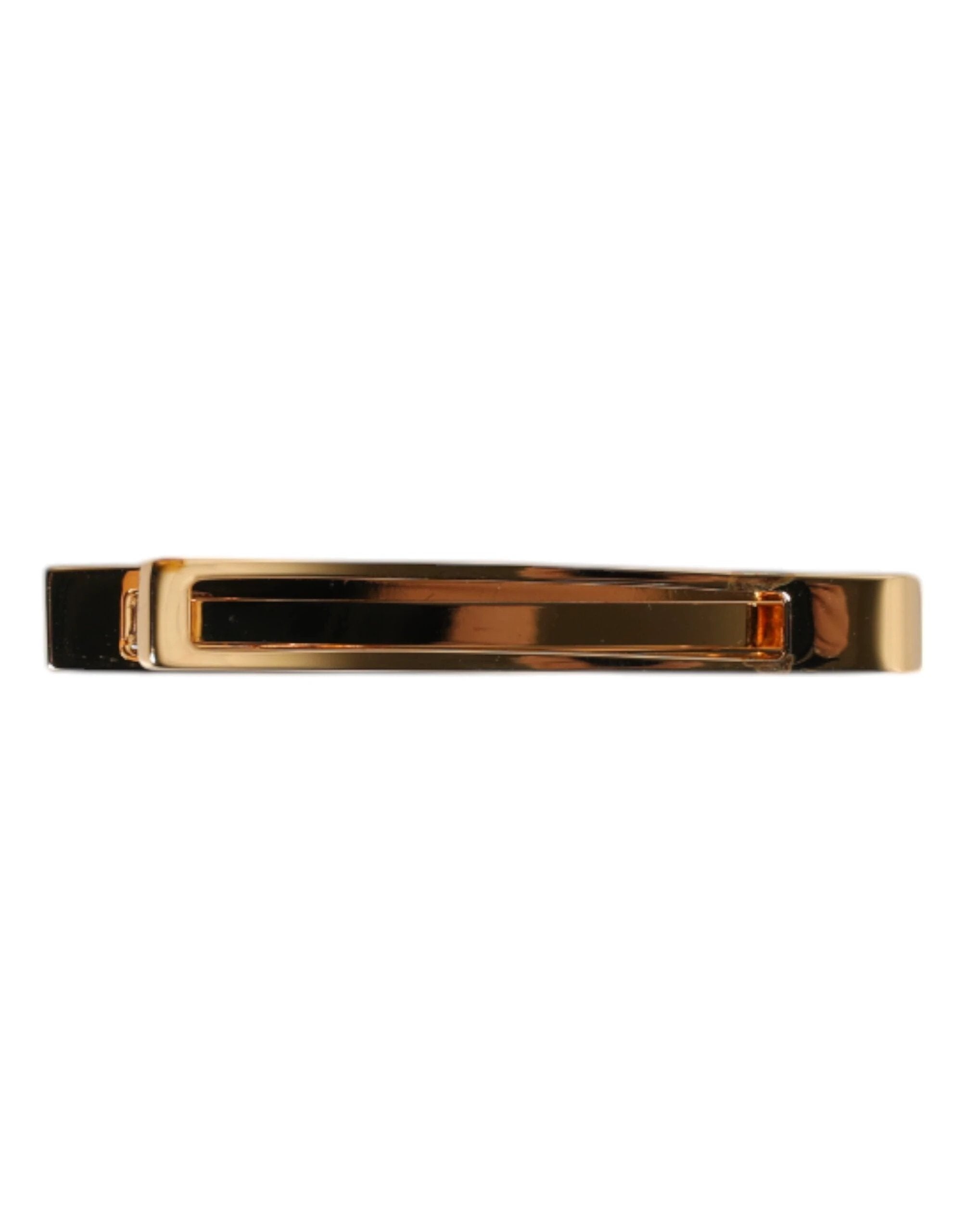 Dolce & Gabbana Gold Tone Brass Logo Branded Tie Clip Bar by Dolce & Gabbana