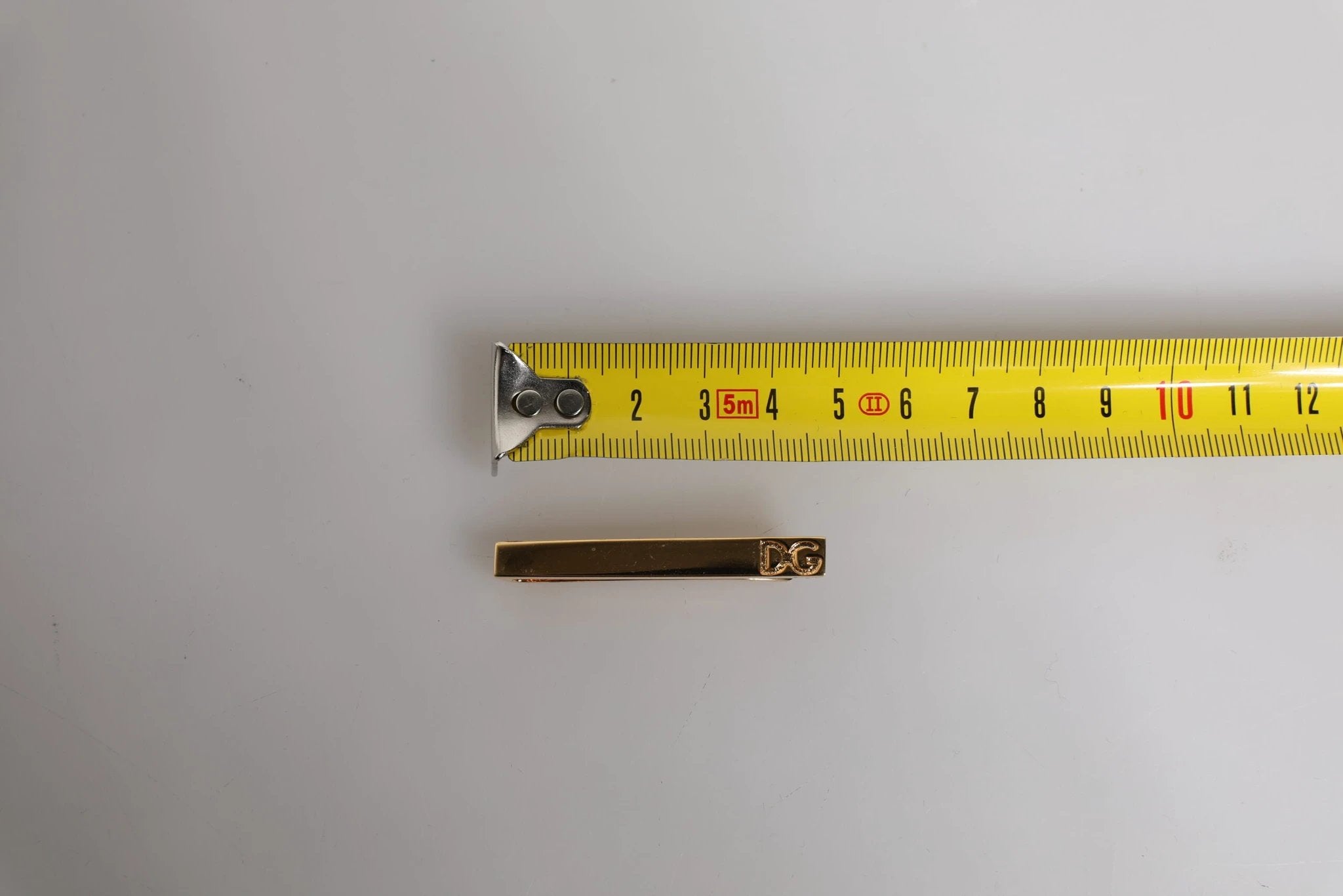 Dolce & Gabbana Gold Tone Brass Logo Branded Tie Clip Bar by Dolce & Gabbana