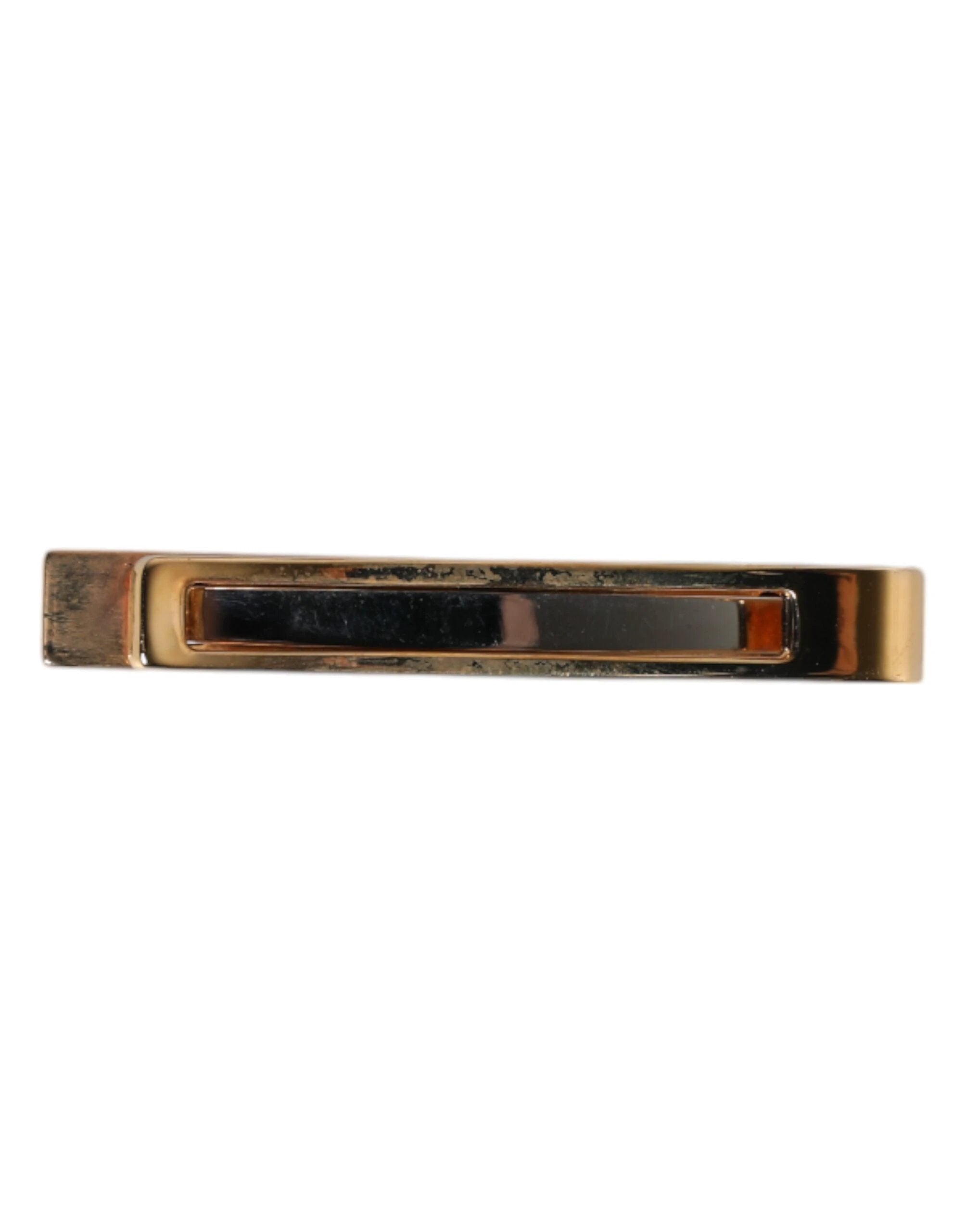 Dolce & Gabbana Multicolor Gold Tone Brass Tie Clip Bar by Dolce & Gabbana