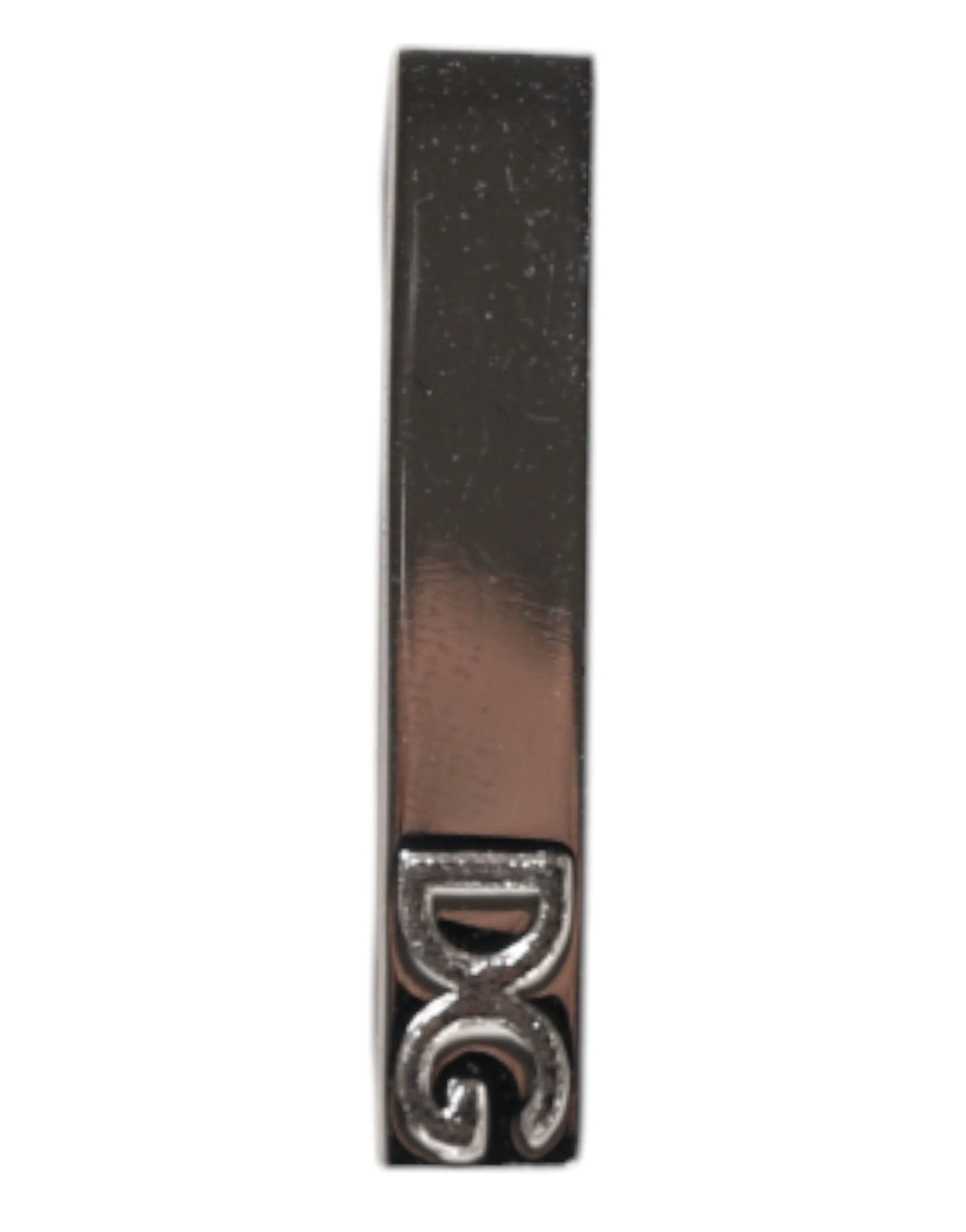 Dolce & Gabbana Silver Tone Brass Logo Branded Tie Clip Bar by Dolce & Gabbana