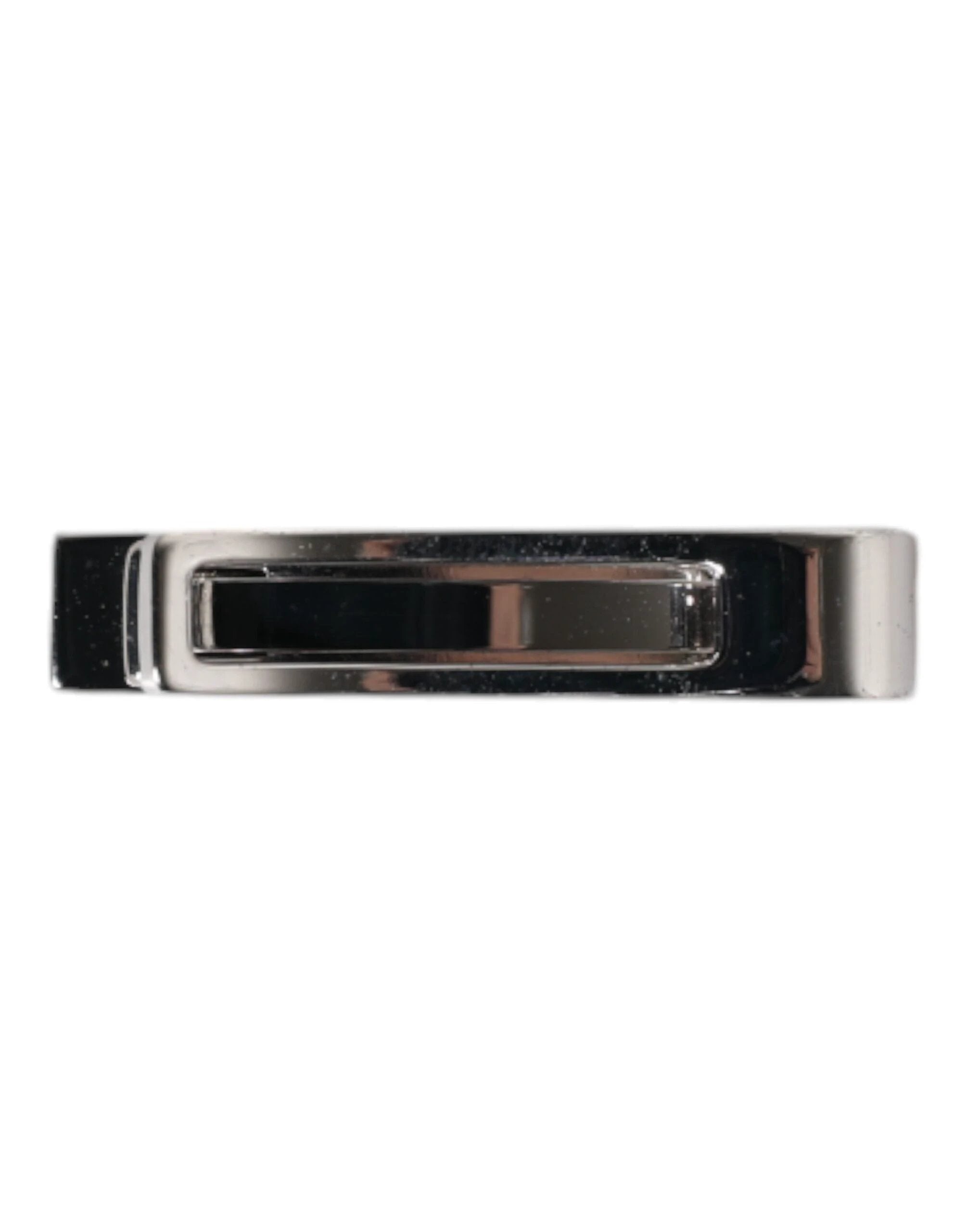 Dolce & Gabbana Silver Tone Brass Logo Branded Tie Clip Bar by Dolce & Gabbana