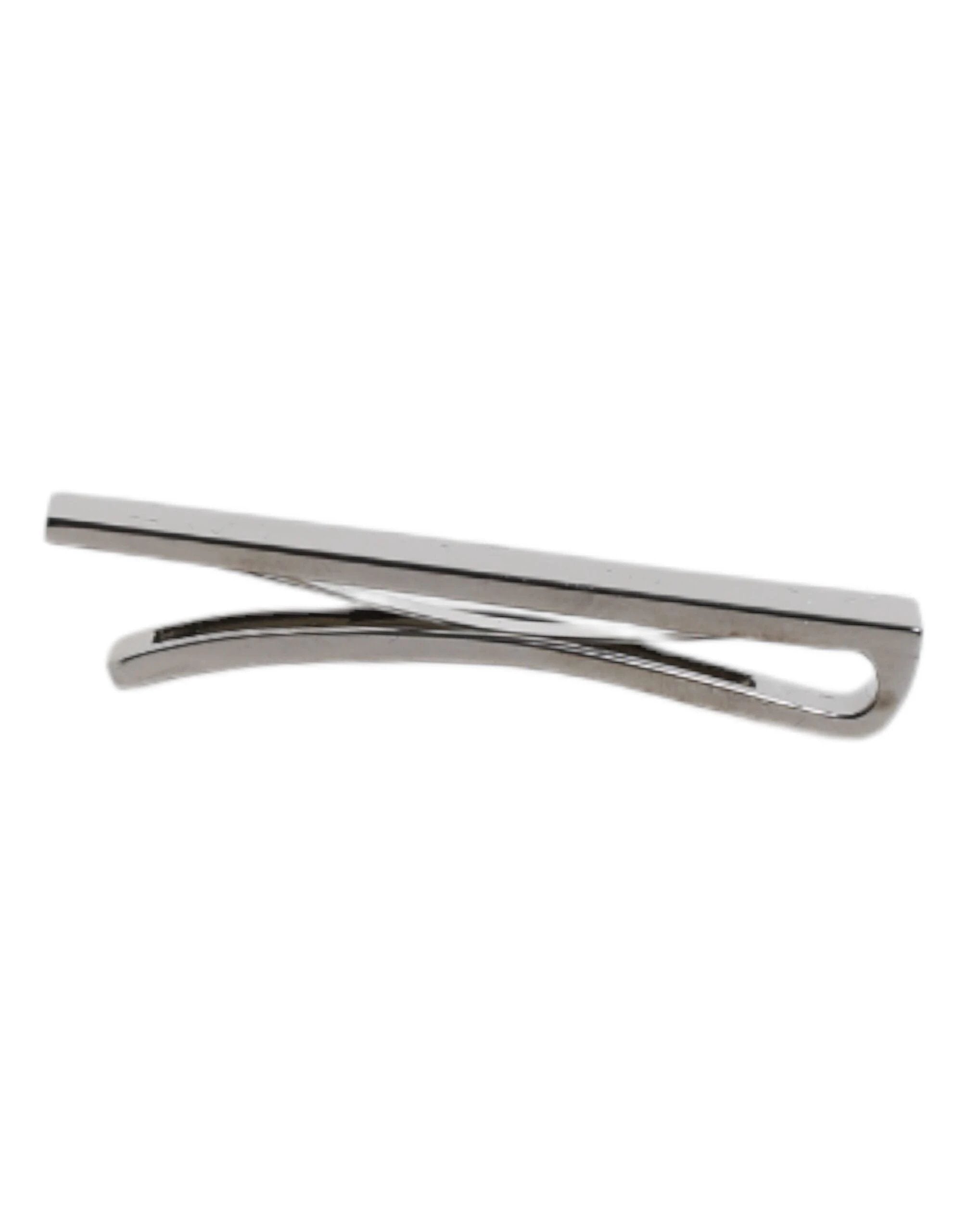 Dolce & Gabbana Black Tone Brass Logo Branded Tie Clip Bar by Dolce & Gabbana