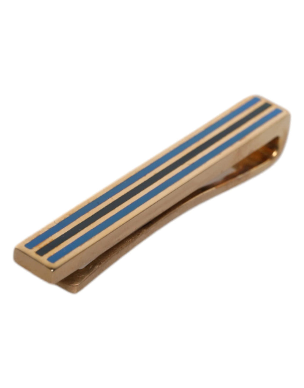Dolce & Gabbana Gold Tone Brass Logo Branded Tie Clip Bar by Dolce & Gabbana