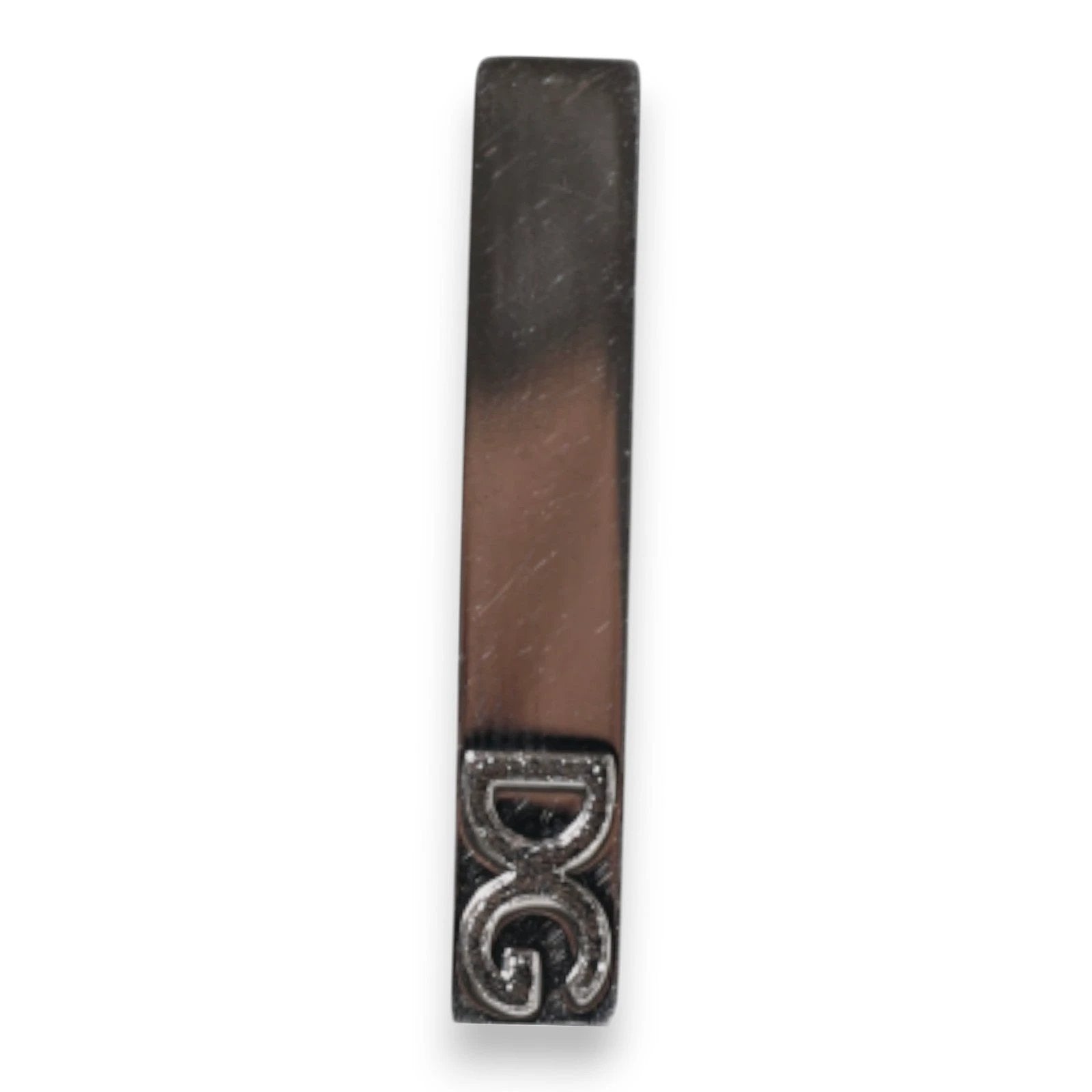 Dolce & Gabbana Silver Tone Brass Logo Branded Tie Clip Bar by Dolce & Gabbana
