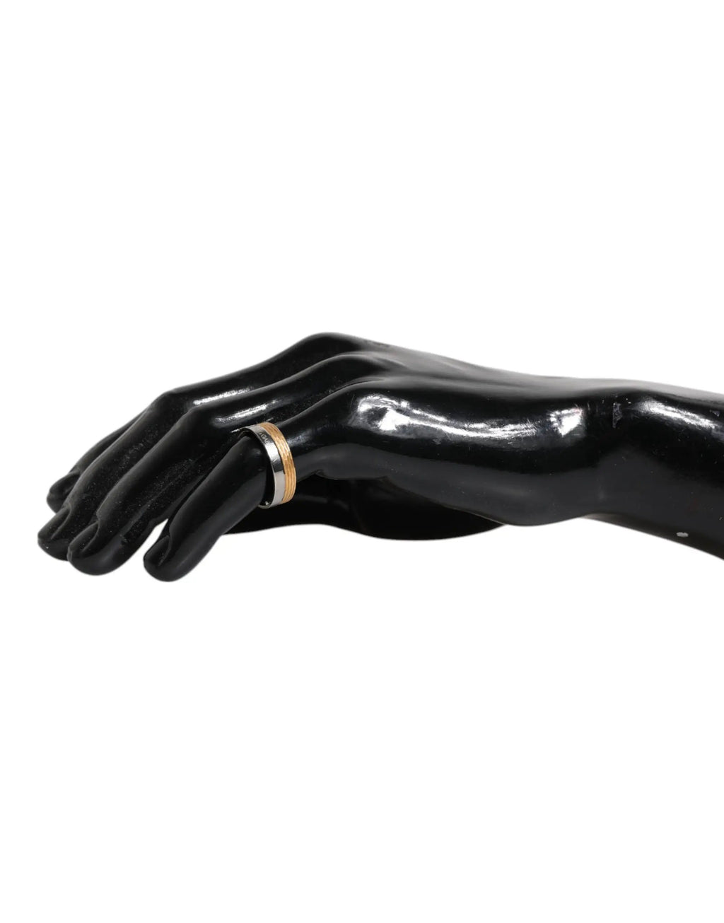 Dolce & Gabbana Gold Silver Tone Real Brass DG Logo Ring