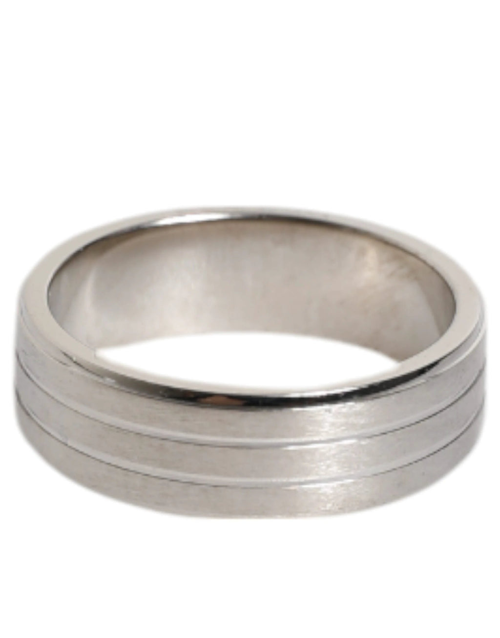 Dolce & Gabbana Silver Tone Brass Clear Crystal DG Logo Ring by Dolce & Gabbana