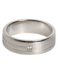 Bague Dolce &amp; Gabbana en laiton argenté avec cristal transparent et logo DG