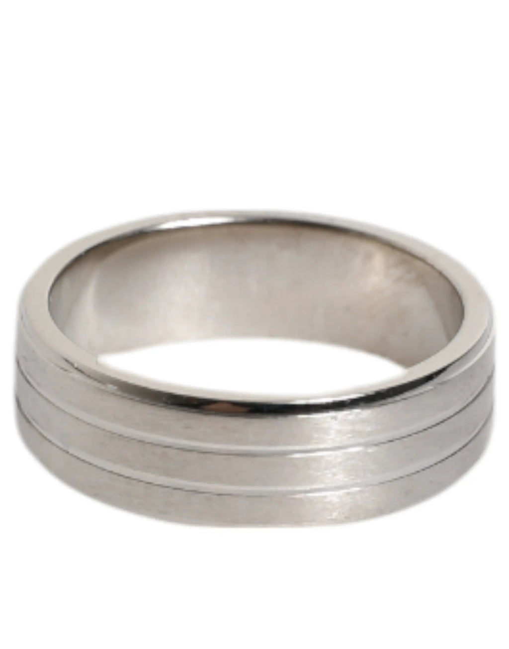 Bague Dolce &amp; Gabbana en laiton argenté avec cristal transparent et logo DG