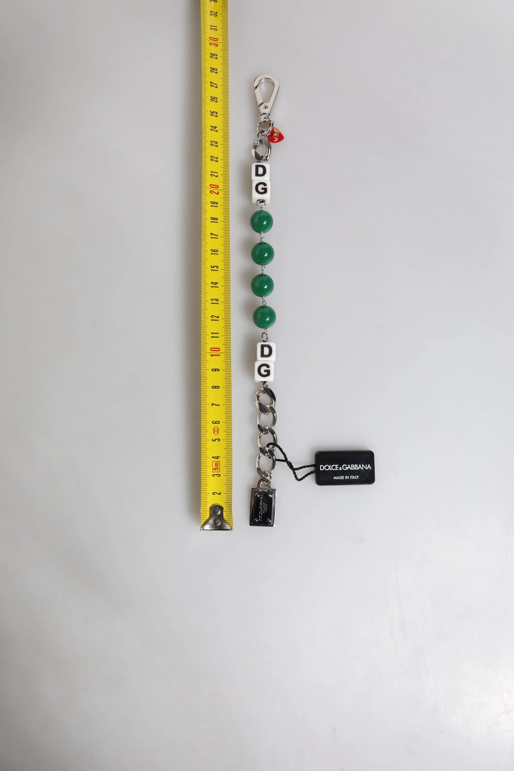 Dolce & Gabbana Silver Tone Brass Bead Dice Logo Embellish Charm Bracelet by Dolce & Gabbana