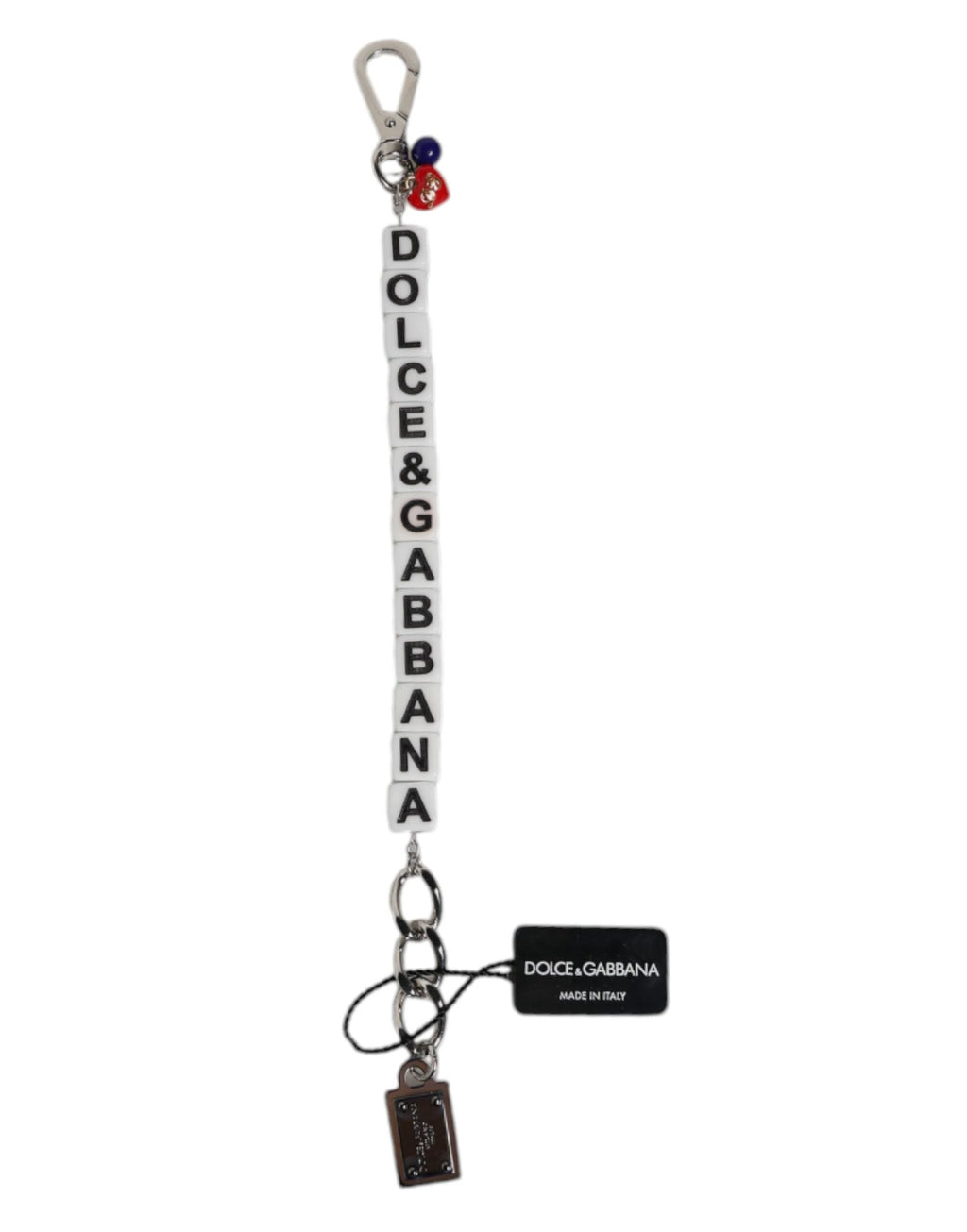 Dolce & Gabbana Silver Brass Chain Dice Logo Embellished Charm Bracelet by Dolce & Gabbana
