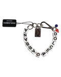 Dolce & Gabbana Silver Brass Chain Dice Logo Embellished Charm Bracelet by Dolce & Gabbana