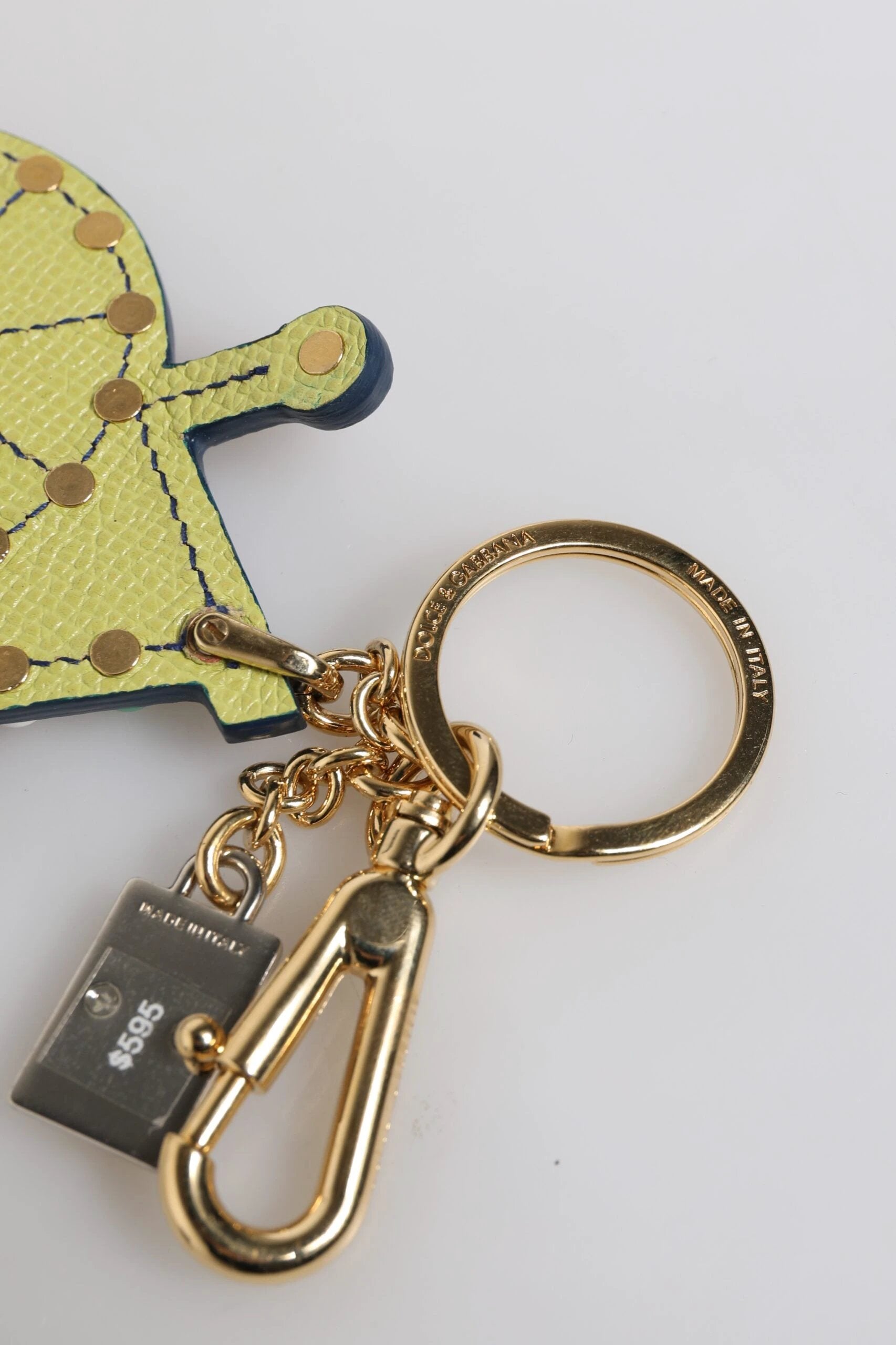 Dolce & Gabbana Multicolor Gold Tone Carretto Keychain Keyring by Dolce & Gabbana