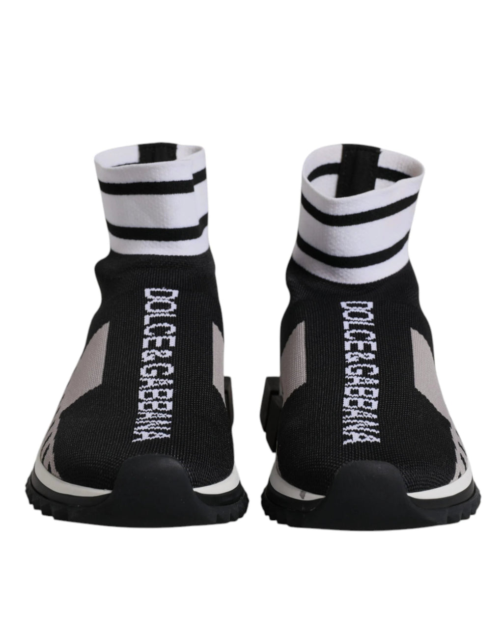 Dolce & Gabbana Black Gray Sorrento Socks Women Sneakers Shoes by Dolce & Gabbana