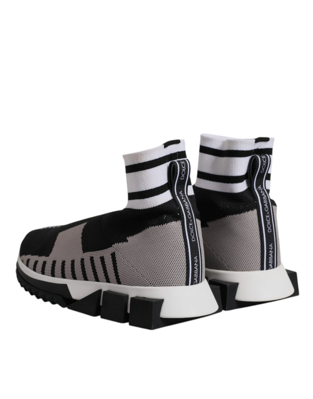 Dolce & Gabbana Black Gray Sorrento Socks Women Sneakers Shoes by Dolce & Gabbana