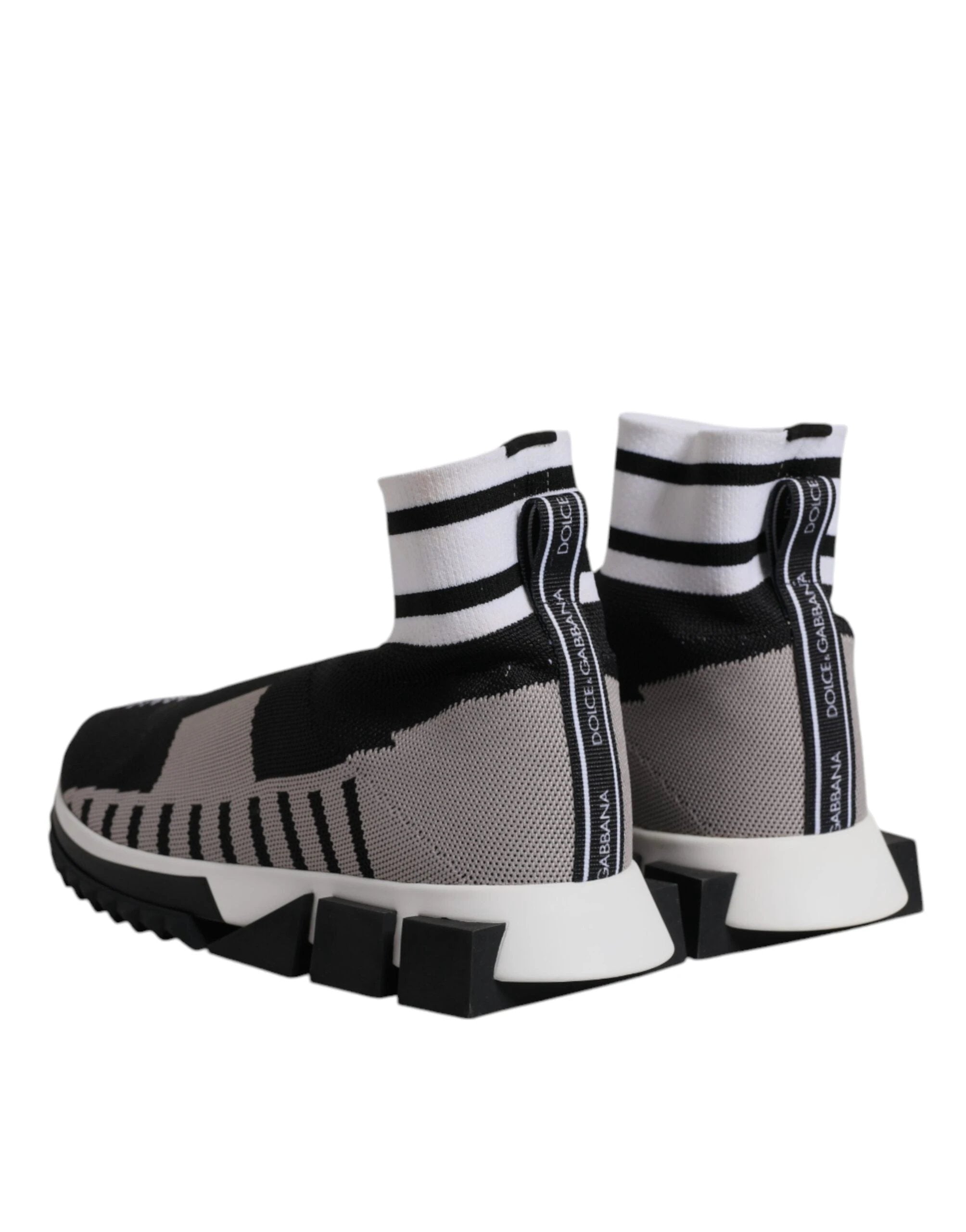 Dolce & Gabbana Black Gray Sorrento Socks Women Sneakers Shoes by Dolce & Gabbana