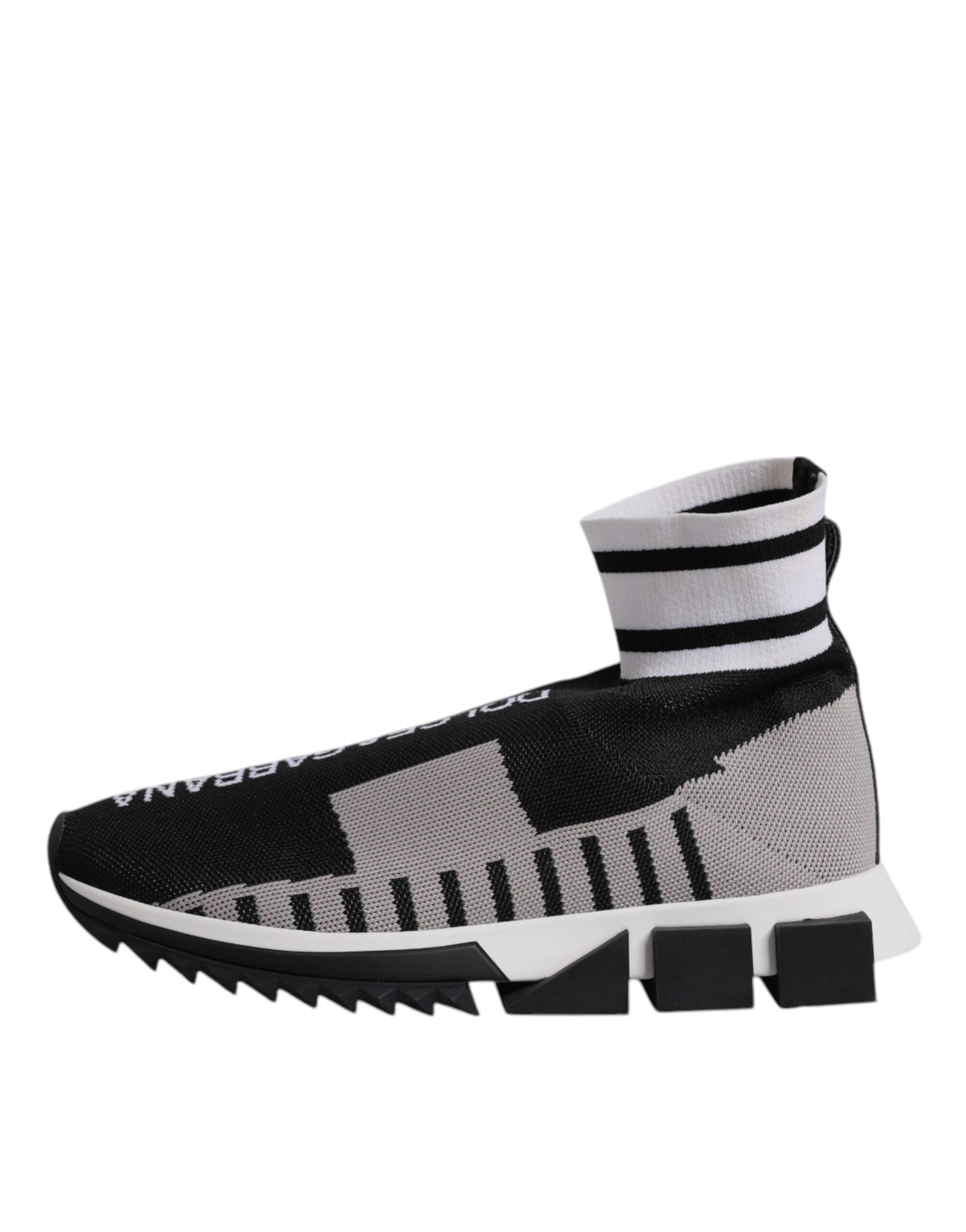 Dolce & Gabbana Black Gray Sorrento Socks Women Sneakers Shoes by Dolce & Gabbana