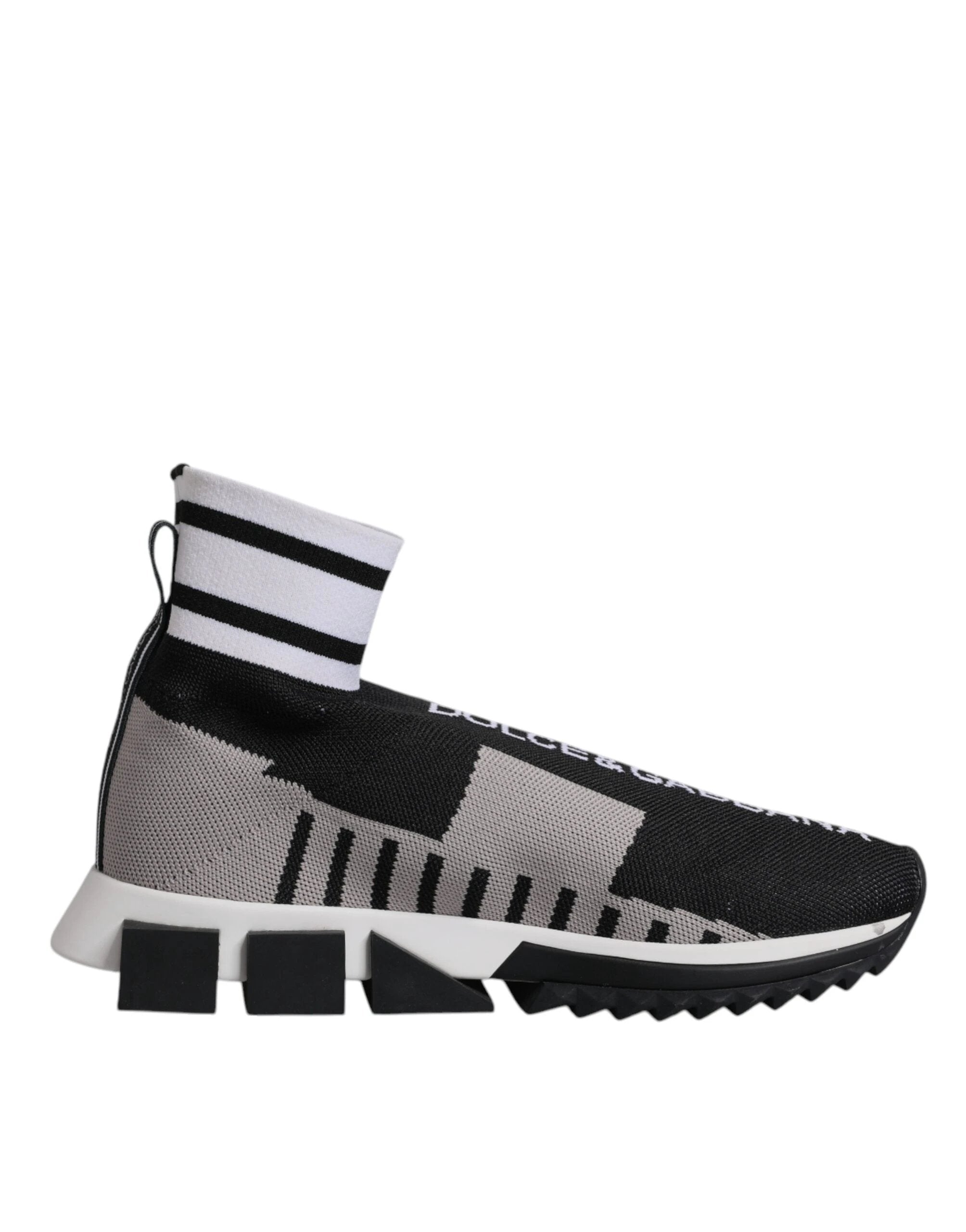 Dolce & Gabbana Black Gray Sorrento Socks Women Sneakers Shoes by Dolce & Gabbana