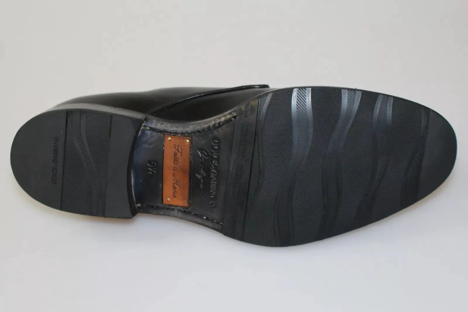 Dolce & Gabbana Black Leather SARTORIA Hand Made Shoes by Dolce & Gabbana