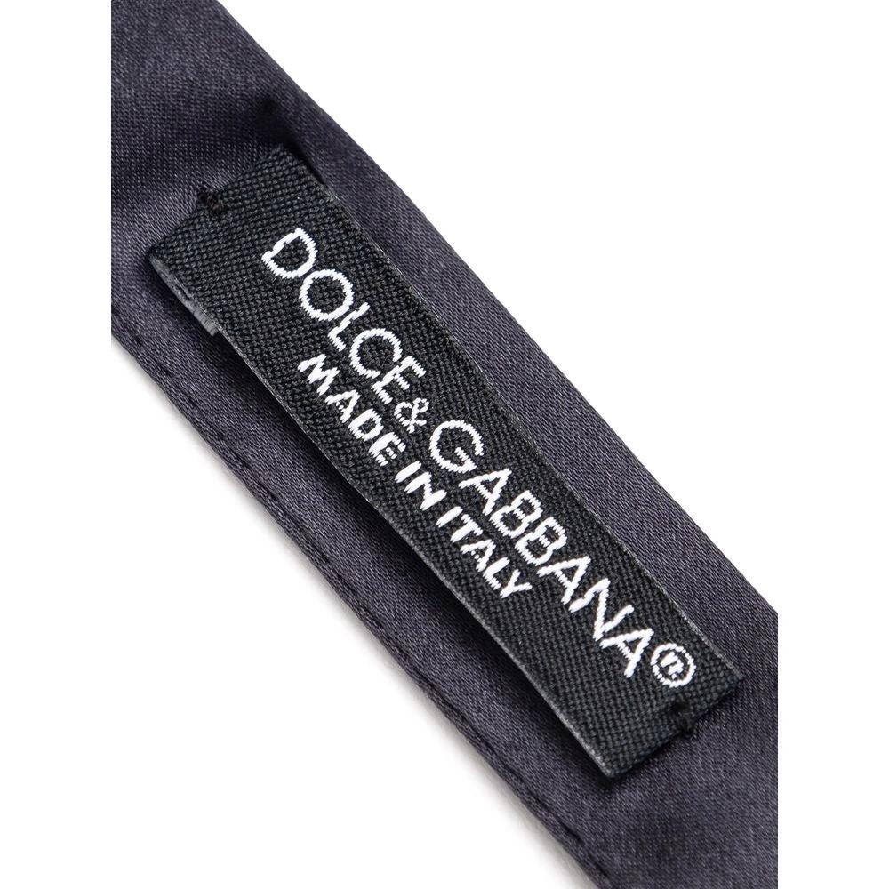 Dolce & Gabbana Gray Silk Bowtie by Dolce & Gabbana
