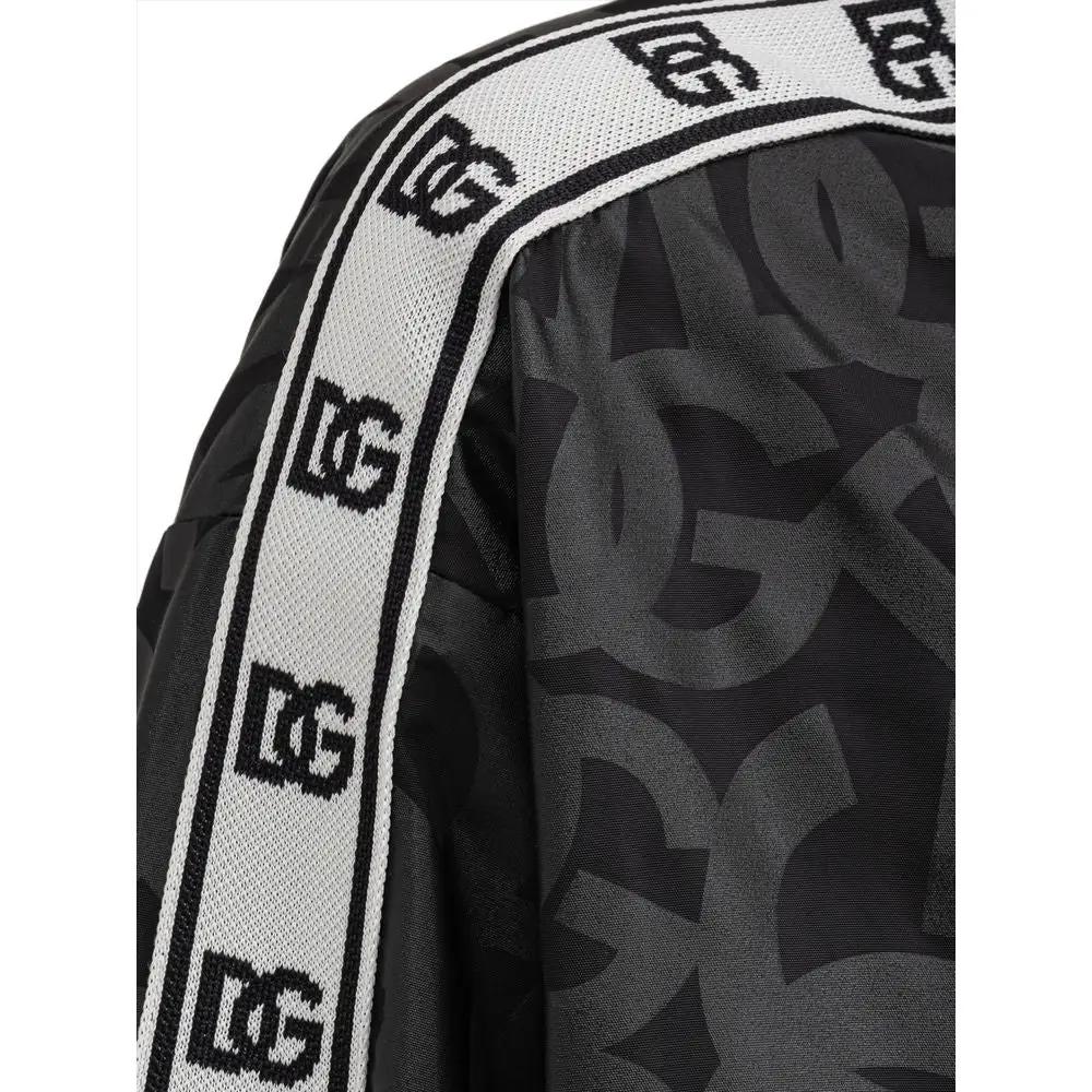 Dolce & Gabbana Black Polyester Shell Jacket