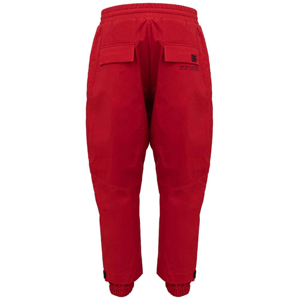Dolce & Gabbana Red Polyamide Athletic Pants by Dolce & Gabbana
