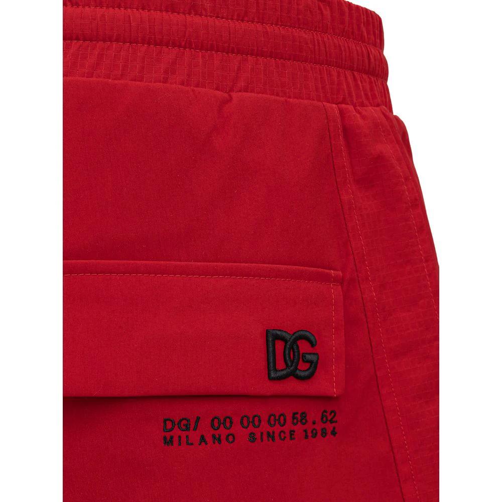 Dolce & Gabbana Red Polyamide Athletic Pants by Dolce & Gabbana